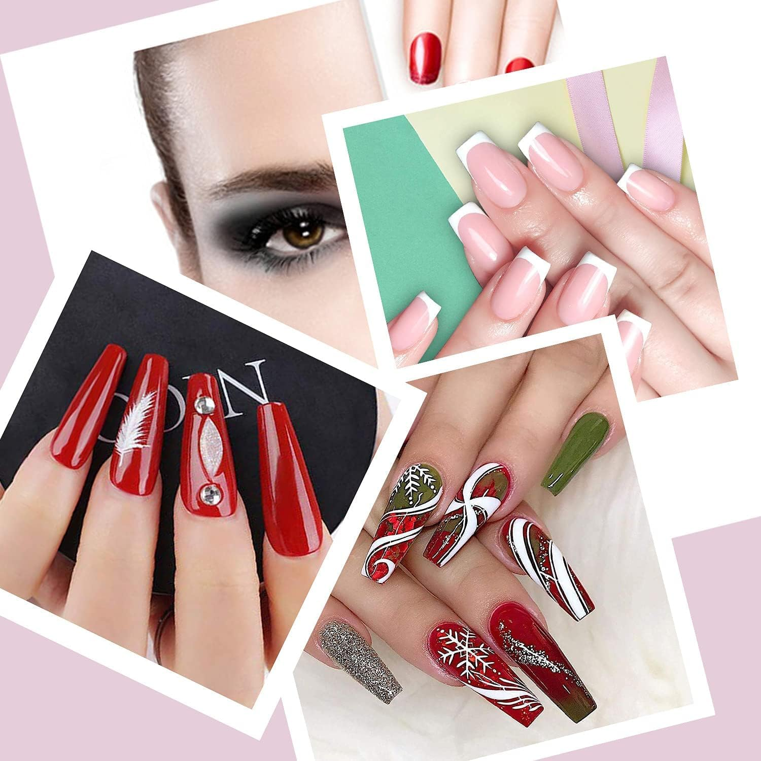 Acemedia 2 Sets Acrylic Nail Display Stand Nail Holder Magnetic Nail Practice Stand Fingernail DIY Nail Design Stand for False Nail Manicure Tool (Black) image number 4