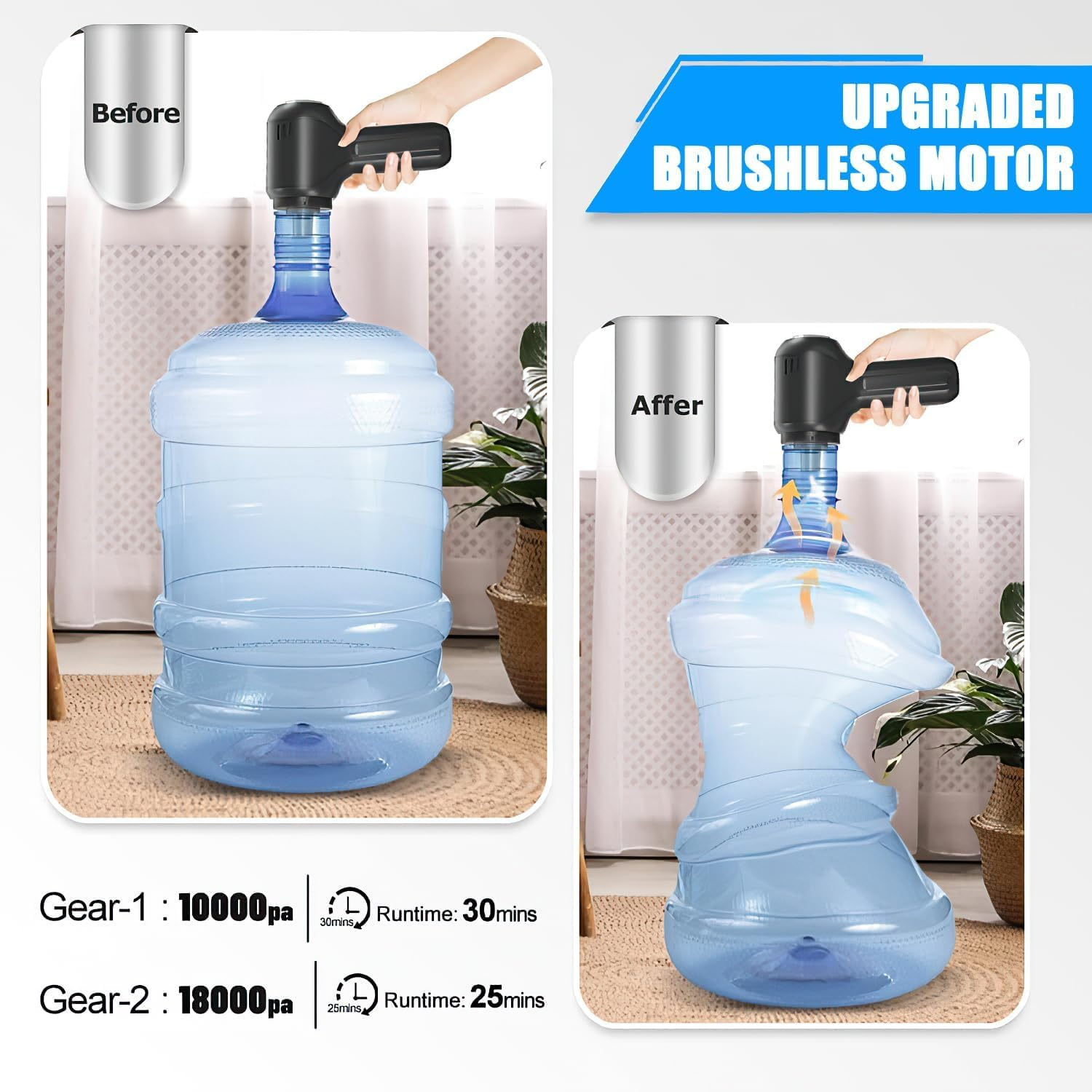 Handheld Car Vacuum Cleaner, 18000PA Suction, Cordless Rechargeable, Type-C Charging, 3-In-1 Design image number 1