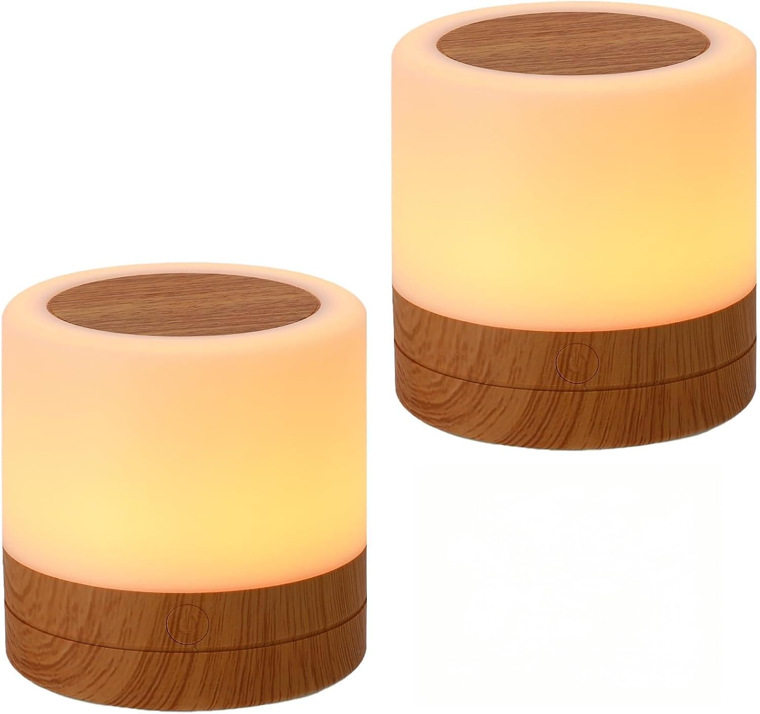 Children'S Room Night Light, USB Rechargeable Small Desk Lamp, 7Colors and 4 Brightness Options, Touch Sensitive Bedside Cordless Desk Lamp, Portable Bedroom and Living Room Night Light (2-Pack,Brown) image number 4