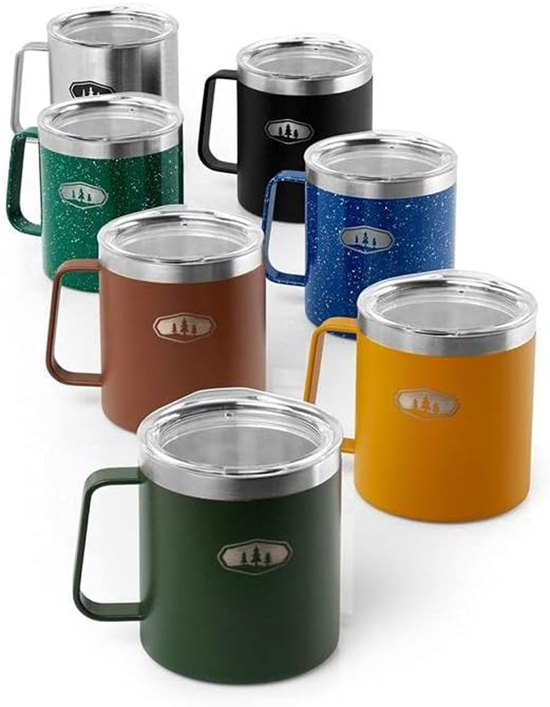 GSI 63255 Glacier Stainless Steel Camping Cup, 15 Oz, Black, Approx. 4.6 X 3.5 X 4.1 Inches (117 X 89 X 104 Mm)