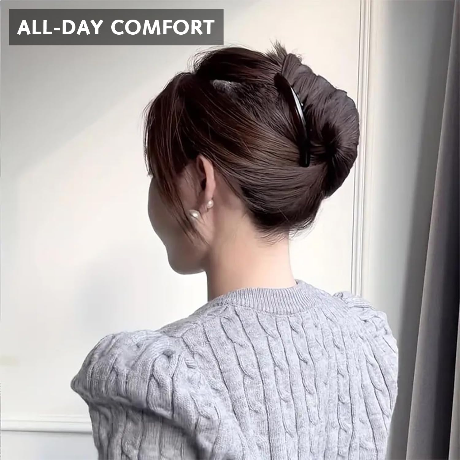 Pack of 3 Hair Combs Slides, Plastic French Twist Side Combs Strong Hold Twist Teeth Slide Clips Accessories Black Comb for Multiple Hairstyles Girls Women Girls Thick Fine Hair image number 4