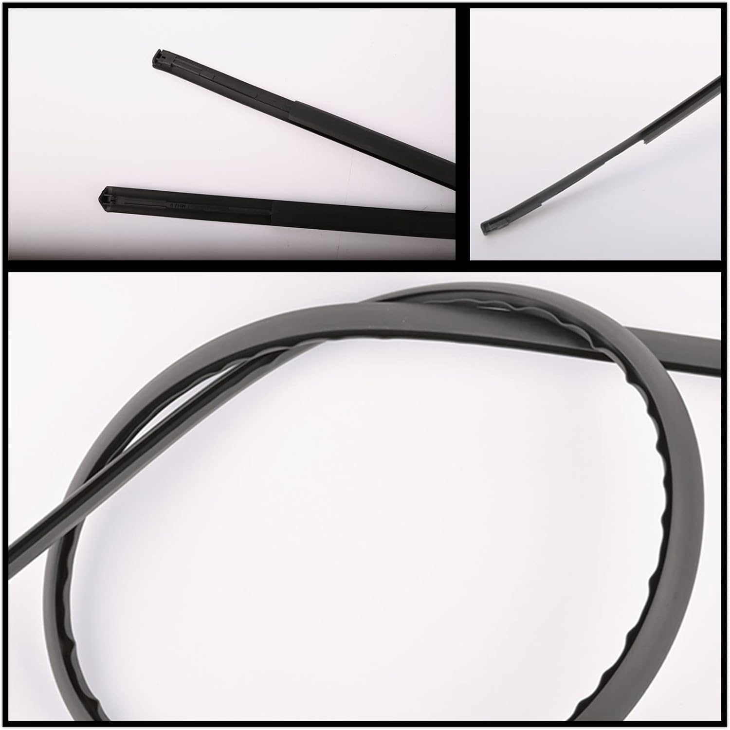 Magimaker 2Pcs 75551-52130 Roof Drip Molding Strips Compatible with Toyota Yaris Hatchback 2006-2011 Left and Right Side, Black, 35*3*2Cm image number 3