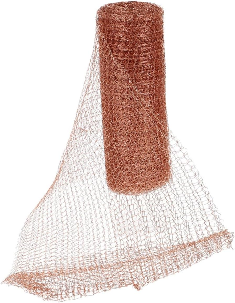 Copper Wire Mesh Barrier for Garden Plants Snail and Mouse Deterrent 127M Roll Flexible and Cuttable Copper Mesh for Hole Filling image number 5