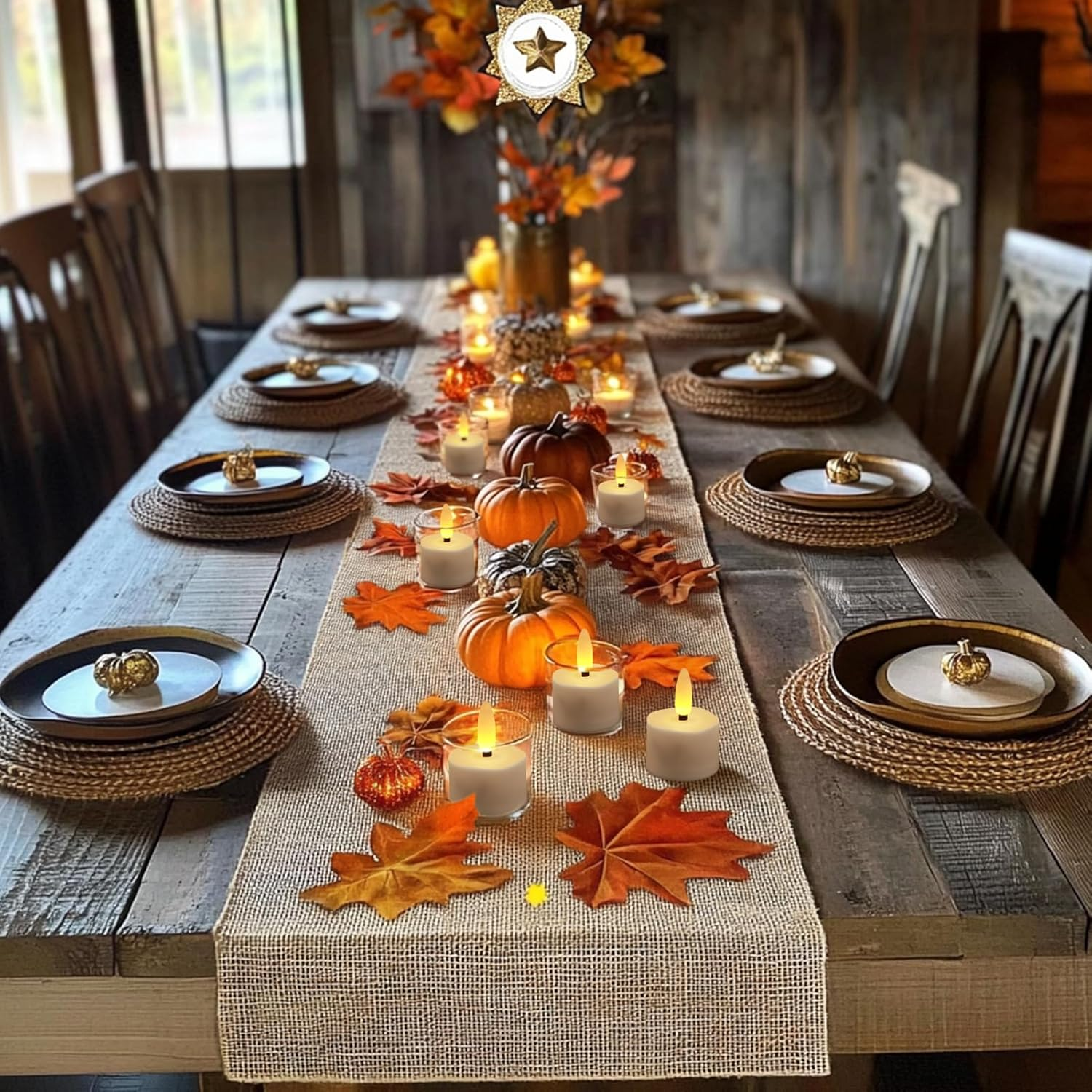 Neween Rechargeable Candles Tea Light with Remote Timer, Flameless LED Tea Lights Candles Battery Operated Electric Fake Candles Set of 6 for Halloween Diwali Fall Christmas Wedding Home Decor image number 4