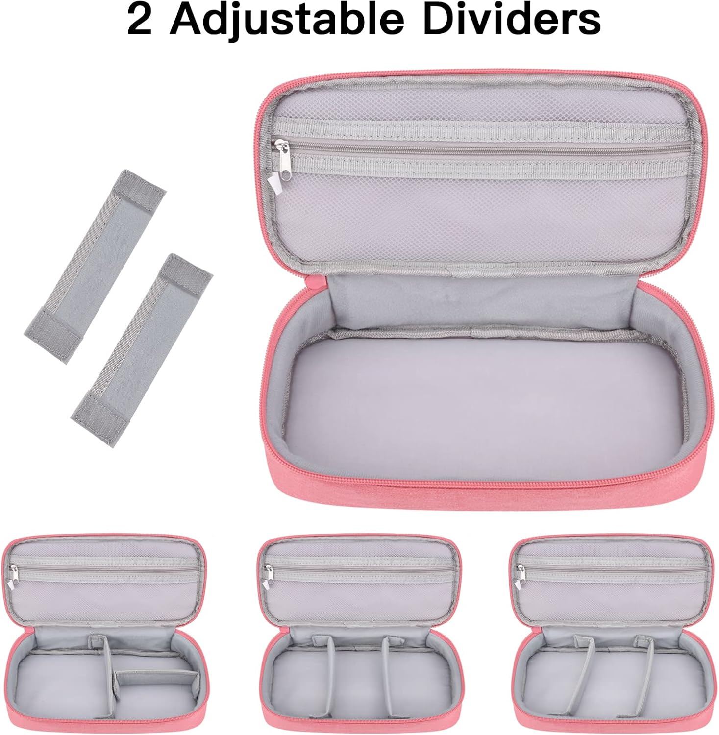 Cord Organizer Travel Case, Electronics Organizer Pouch Bag for Cable & Charger (Pink) image number 6