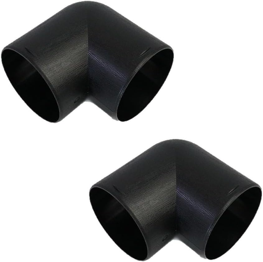 XINYUICEAN 2Pcs Car Air Diesel Heater Duct Car Heater Warm Air Ducting Pipe Elbow Outlet Connector 2.95'' 75Mm OD Black image number 6