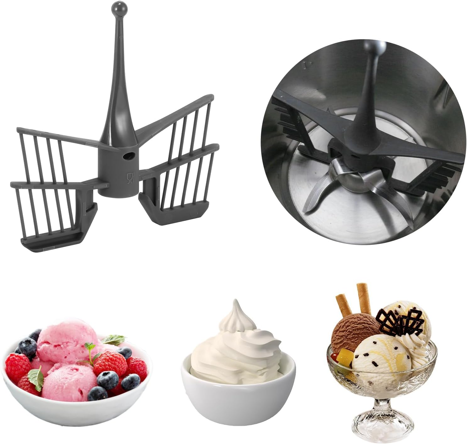 Butterfly Whisk for Thermomix TM5 TM6 TM31, Black Butterfly Mixing Blade Food Processor Replacement Kitchen Aid Mixer Accessory Parts Stirrer Bat Parts, 14X15X2.5 CM, HA-PA-240116 image number 5