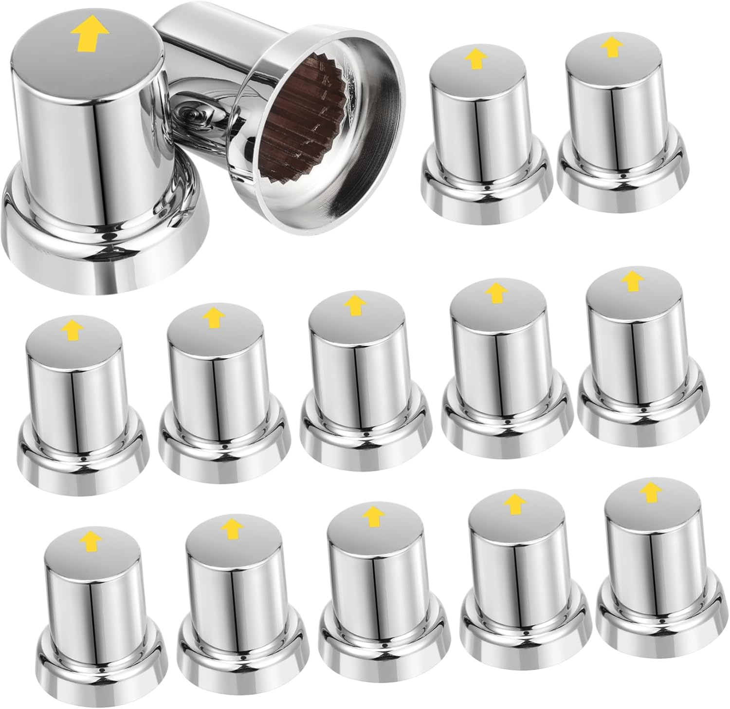 GARVALON 20Pcs Lug Nut Covers Chrome Wheel Nut Protectors for Trucks Fitment Tool image number 5