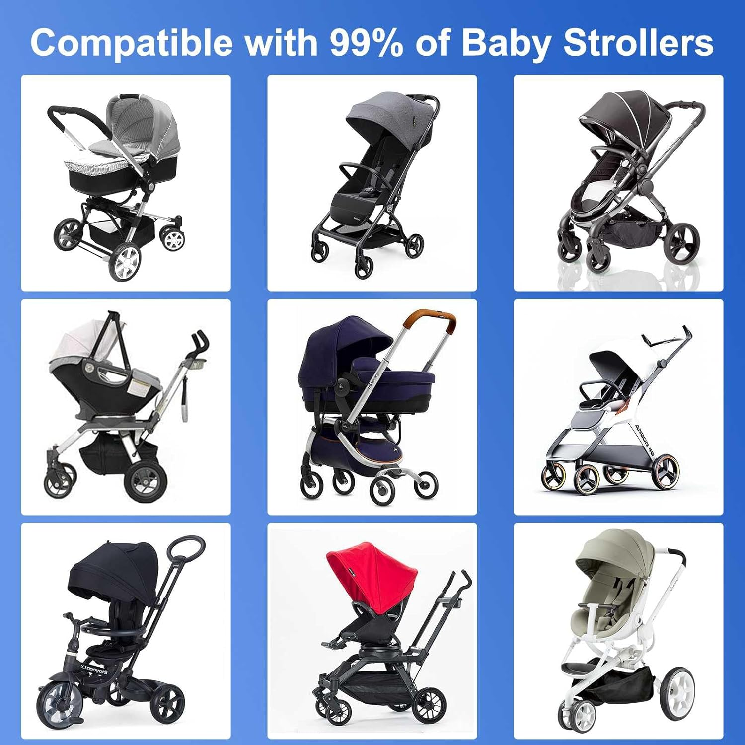 4 Pcs Guoluvsoo Stroller Hooks, Multifunction Stroller Hooks for Bags, Diaper Bags, Purse, Shopping, Backpack, Universal Stroller Clips and Hooks, Mommy Hook, Stroller Accessories