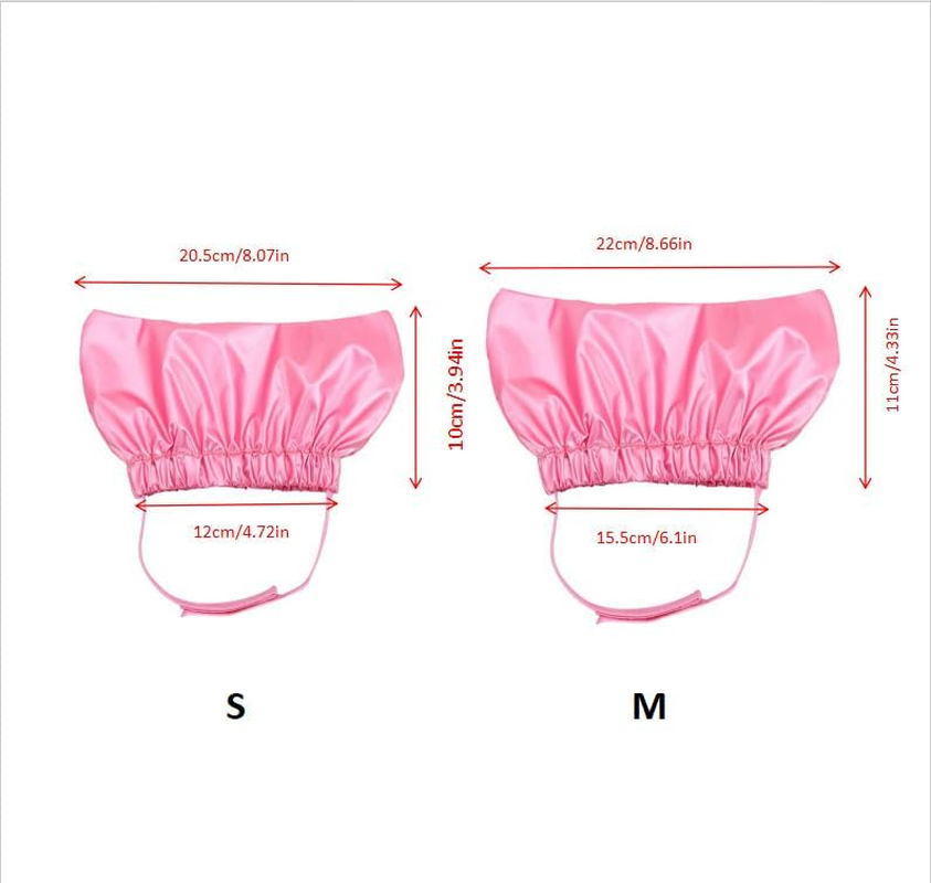 Pet Shower Cap for Ears Protection, Adjustable Dog Ear Cover Reusable Waterproof Headgear Earmuffs for Grooming Bath, Cat Head Wrap Hat Pet Bathing Supplies (Silver, M) image number 4