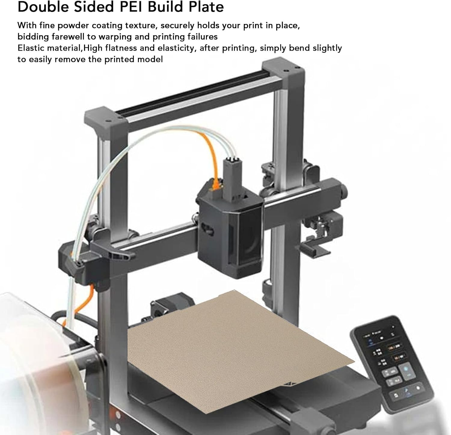 256X268Mm 3 Combo Build Plate, PEI Bed Double Sided Flexible Platform for Kobra 3 Combo, 3D Printer Print Platform image number 6