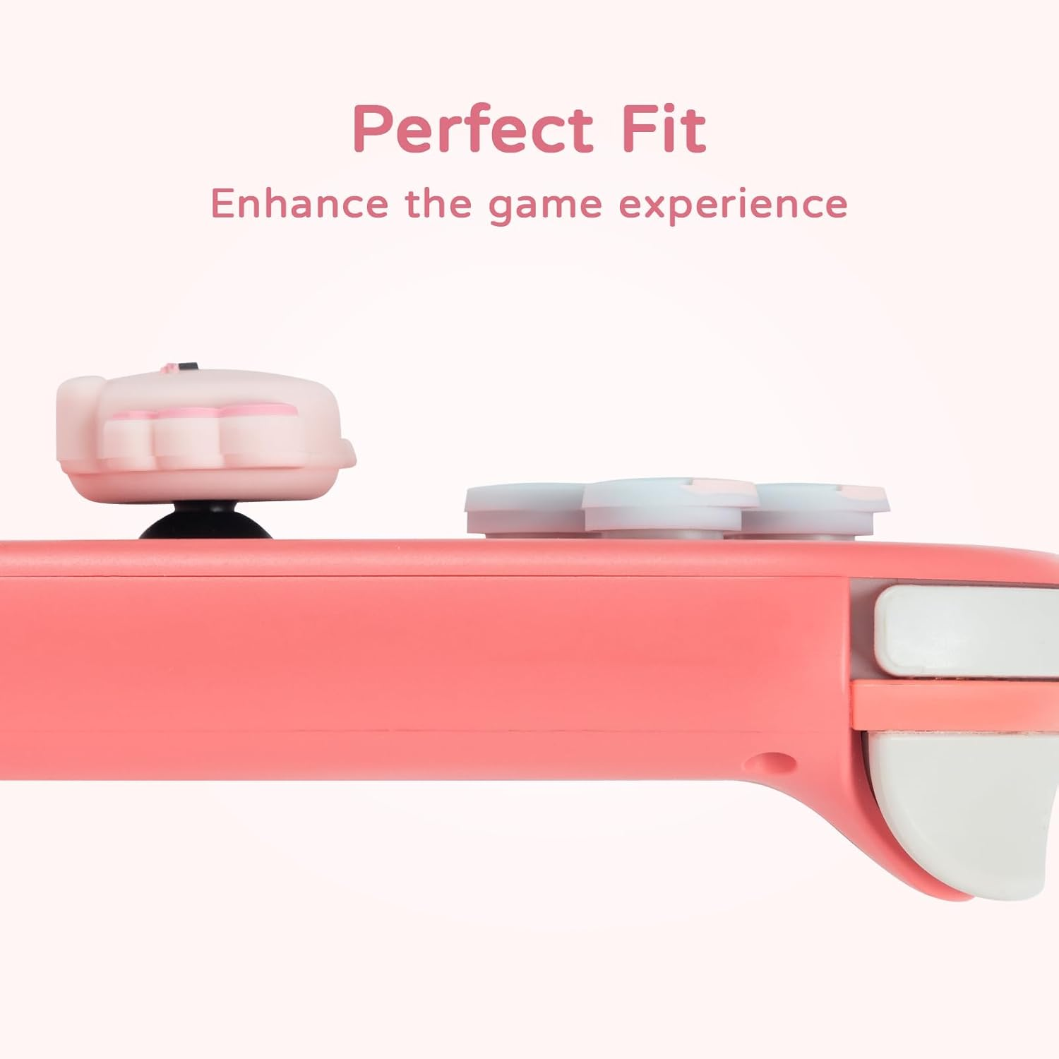 BUBBLELOGUS Soft Silicone ABXY Key Buttons Sticker Joystick Cover, Cute Cross D-Pad Button Caps Thumb Grips Set for Nintendo Lite Controller - Ocean Friends image number 3