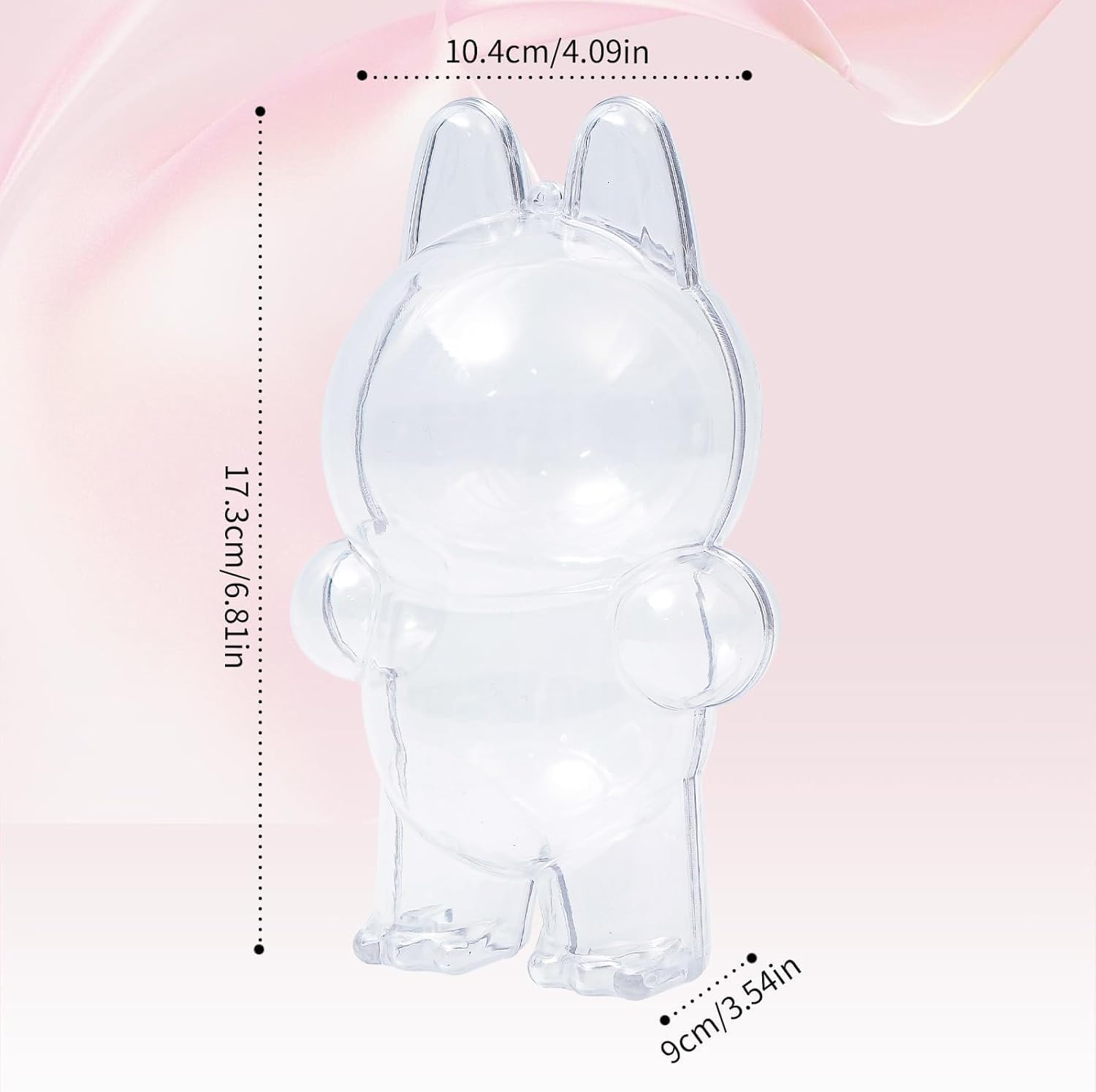 Protective Case for La Bubu, High Clear Case Cover for La Bubu, Acrylic Display Box with Keychains (Doll Not Include,Standing) - Standing image number 3