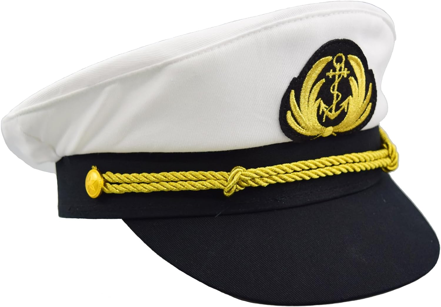 Admiral Captain Yacht Hat Snapback Gold Embroidery Anchor Skippers Cap for Party - 2 Pack Purple image number 7