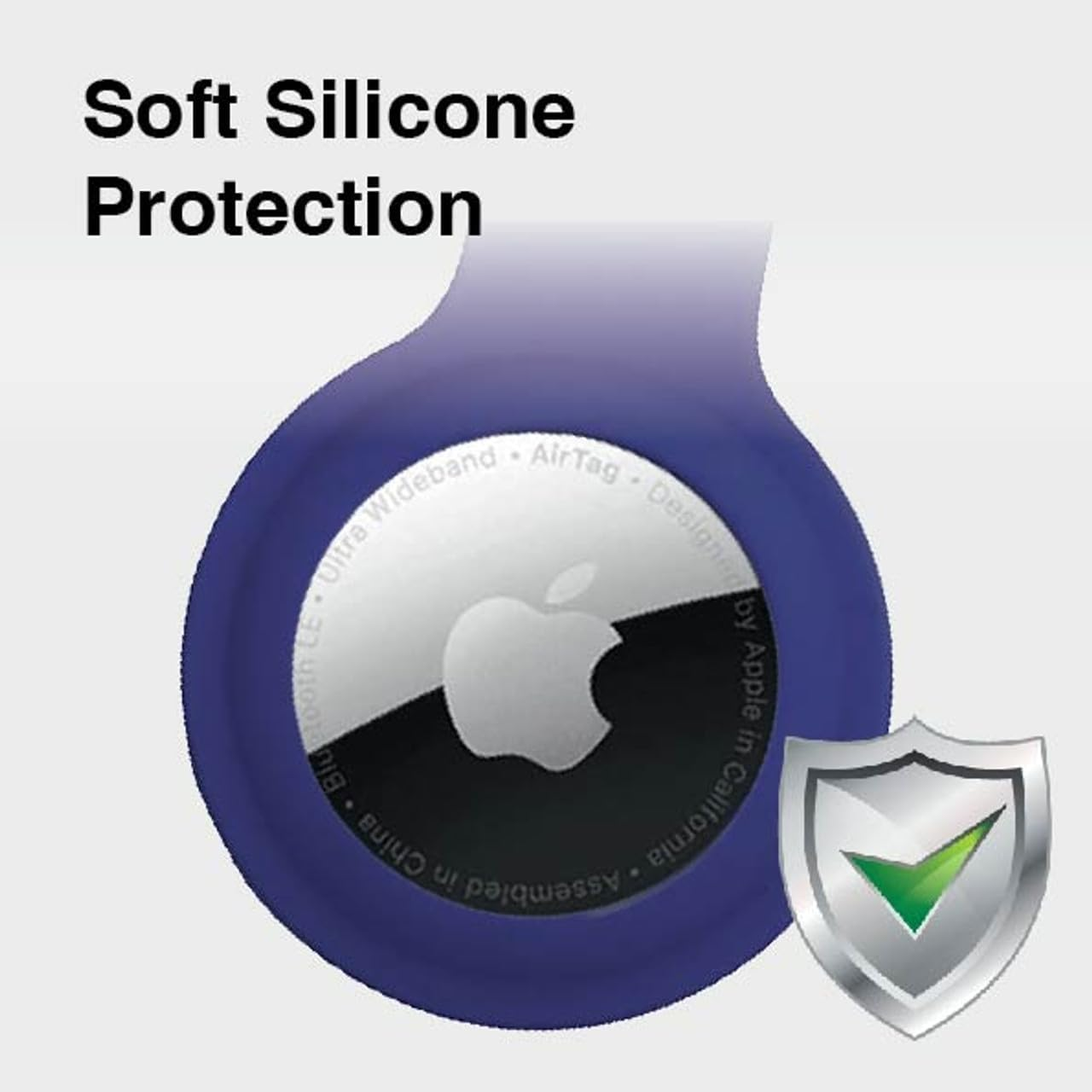 Laser Apple Airtag Holder with Keychain, Lightweight Anti-Lost Airtag Case, Scratch-Resistant Silicone Keyring for Pet Dog & Cat Tracker, Bags, Keys, and Luggage - 4 Pack (Vibrant Tropics) image number 1