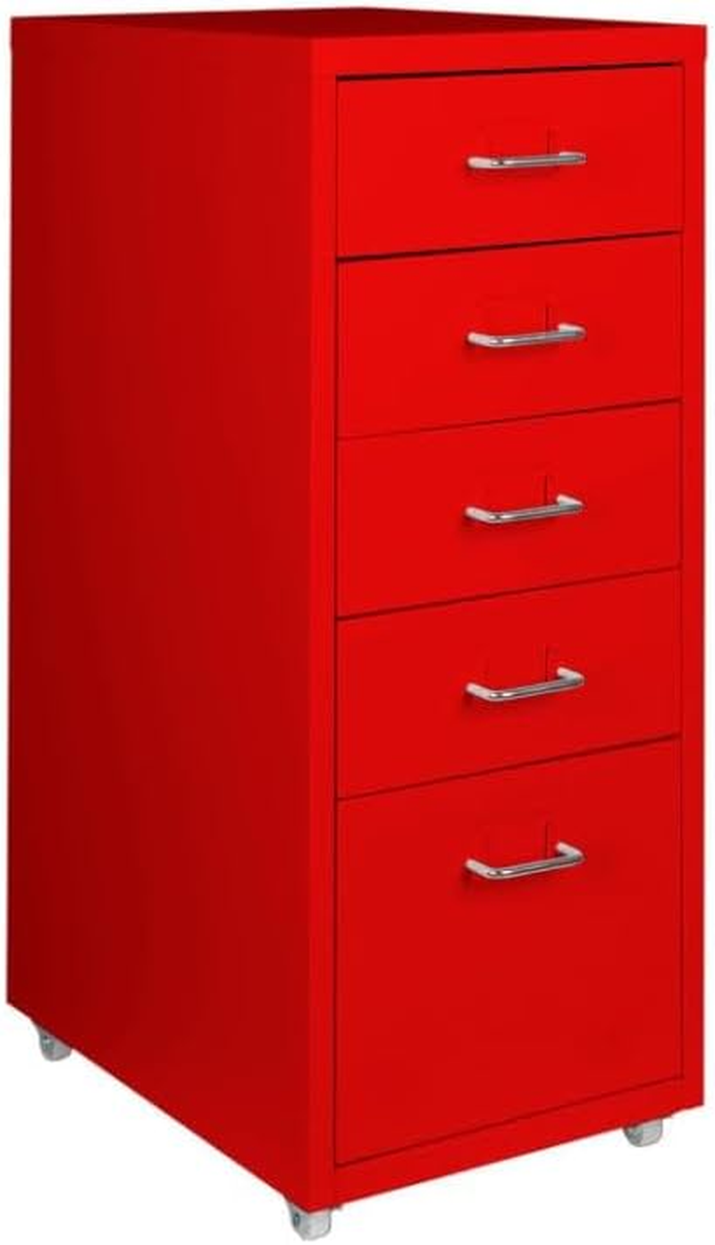 LEVEDE Mobile File Cabinets with 8 Drawers, Metal Chest of Drawers Anti-Rust, Bedside Cabinet Organiser, Multi-Purpose Home Office Furniture for Living Room, Bedroom, Bathroom, Office (White)