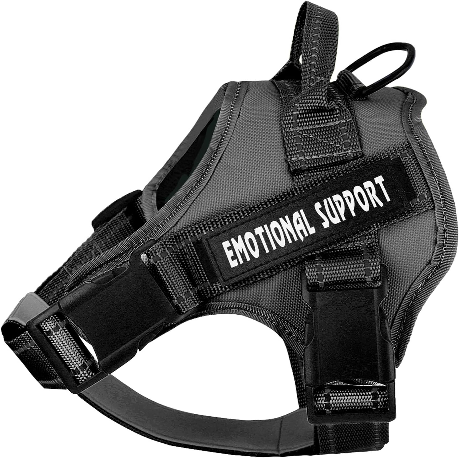 Voopet Service Dog Harness,Emotional Support Pet Vest Harness,Reflective Breathable and Adjustable No-Pull ESA Dog Harness for Small Medium Large Dogs (With 4 PCS Removeable Tags) X-Small (Pack of 1)