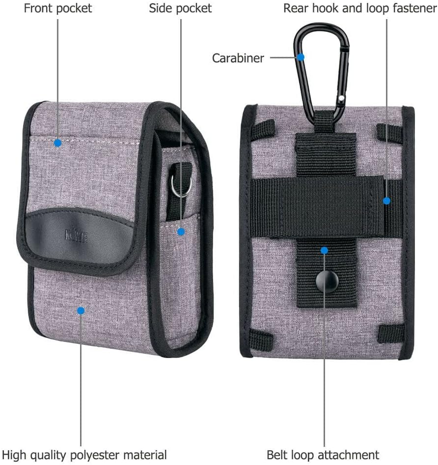 Compact Camera Pouch Case Bag for Sony ZV-1F ZV-1 ZV1 II RX100VII RX100VI RX100VA RX100V RX100IV III II Canon G7X III II G9X II SX740 SX730 SX620 SX610 Olympus TG-7 TG-6 TG-5 GR Iiix GRIII GR3 HDF - Gray image number 6