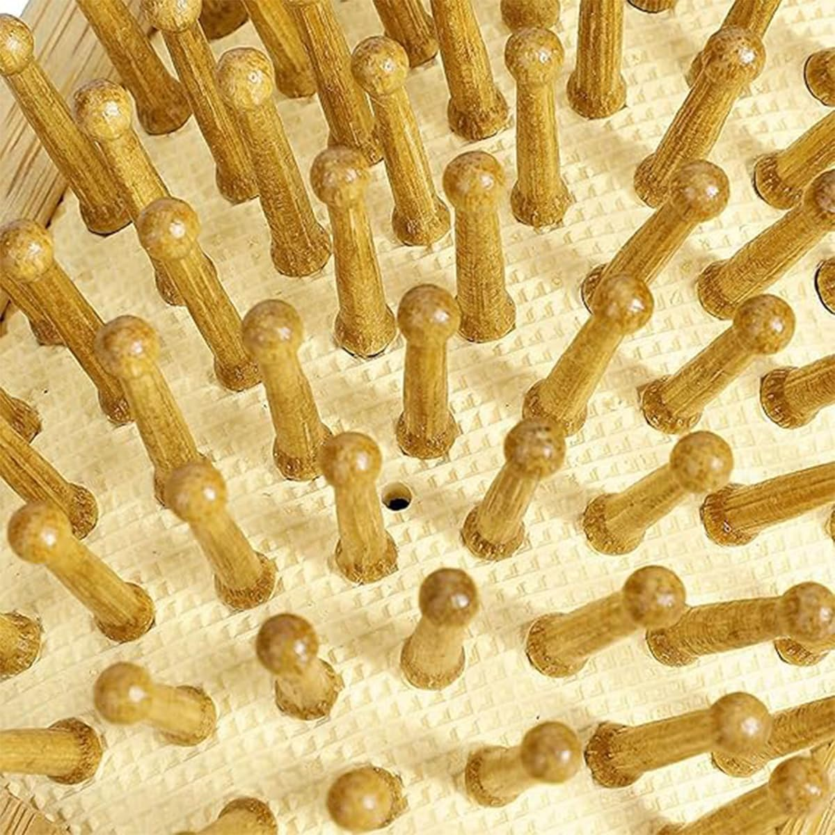 Hair Brush, 100% Natural Bamboo anti Static Hair Massage Brush, Detangling Hair Comb, Reducing Hair Breakage and Frizzy No More Tangle image number 3