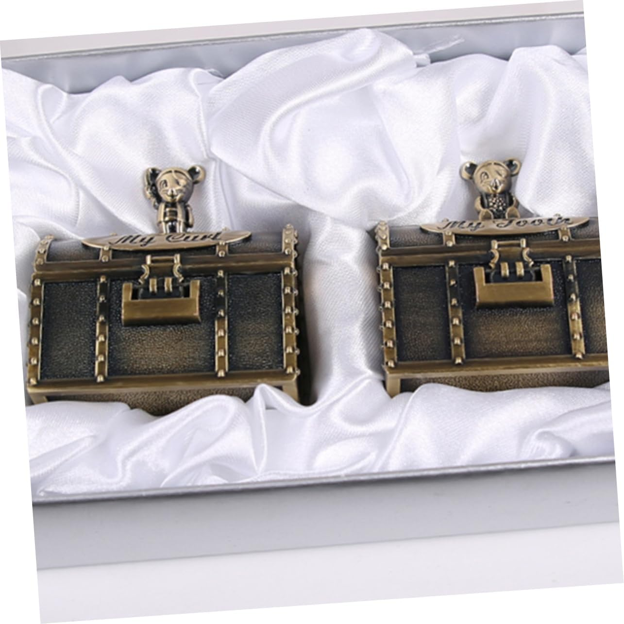 2Pcs Keepsake Box Fetal Hair Tooth Storage Boxes Safe for Boys and Girls for Birthdays image number 5