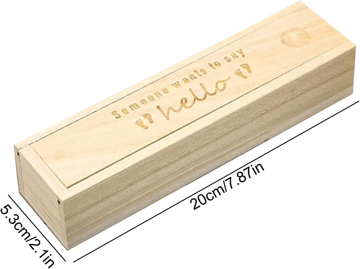 Pregnancy Test Keepsake Storage Box &ndash; Stylish Baby Announcement Holder for Parents, Husband | Baby Souvenir Collection Box image number 4