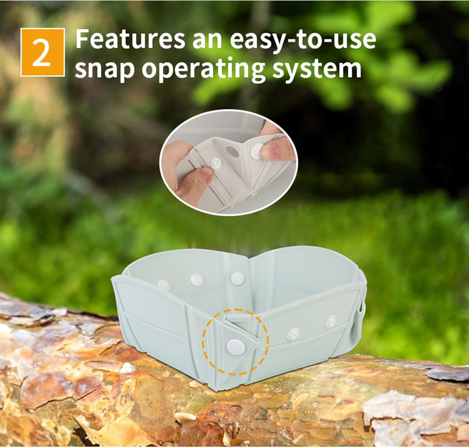 Roseflower Foldable Bowl, Portable Adjustable Shapes Silicone Salad Bowl, Foldable as Bowl, Plate or Cup, Folding Bowl Camping for Camping, Hiking, Kitchen, Activiti (Blue) - 4 image number 5