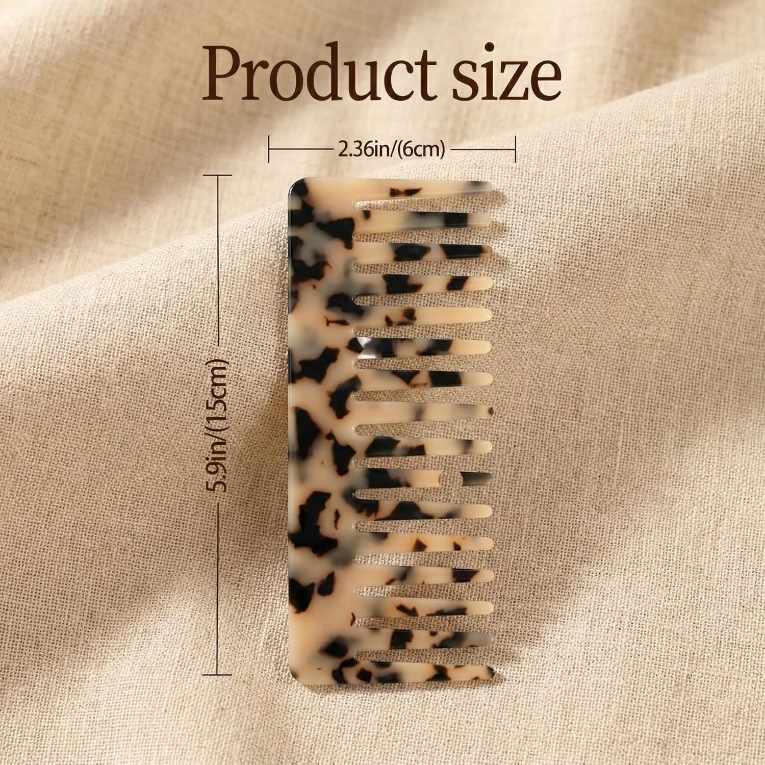 IMTKOOCO Large Hair Detangling Comb Wide Tooth Comb Cellulose Detangler - Professional Combs for Women Thick Curly Wavy Hairs 2 Pack Featuring Hair Comb Wide Tooth Comb and Hairs Combs for Women