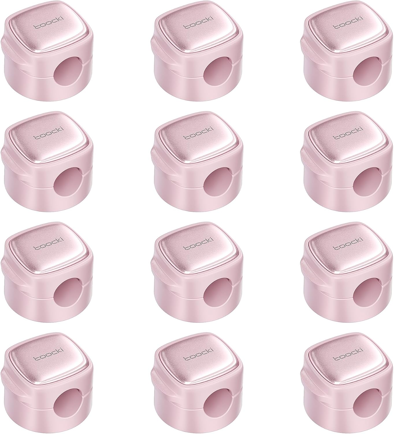 Toocki 6 Pack Magnetic Cable Organiser, Adjustable Secure Cable Management, Wire Keeper for Phone USB Charger Cables, Ideal for Home, Office, Car, Desk,Nightstand Spaces