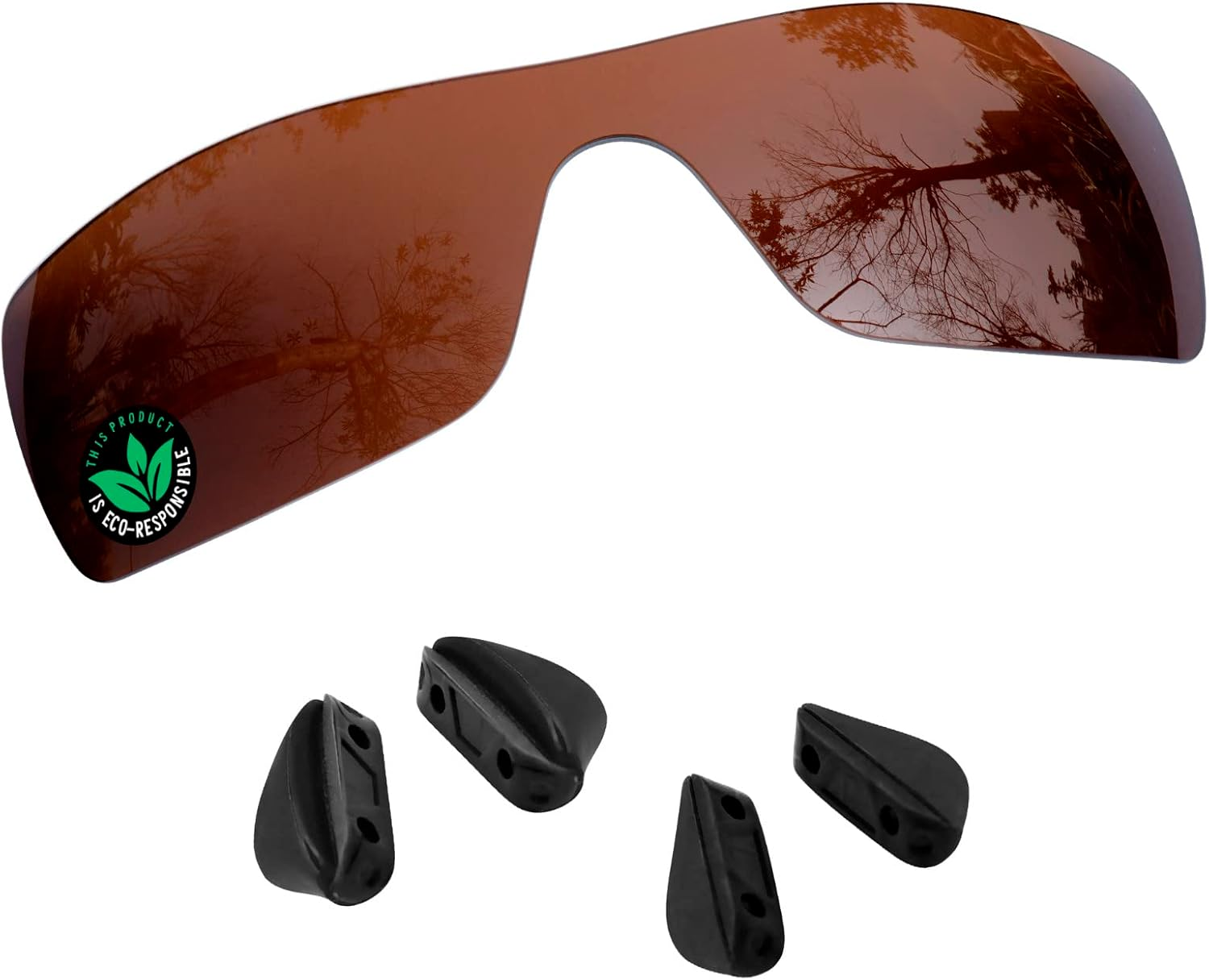 Raydi Polycarbonate Replacement Lenses & Nosepads for Oakley Ridgeline OO9419 Sunglasses