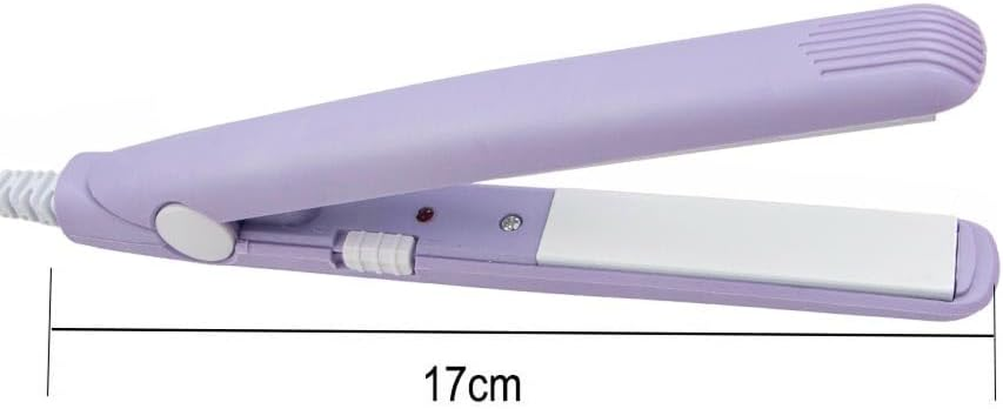 Mini Hair Straightener,Flat Iron, 2 in 1 Mini Curling Iron，Portable Travel Hair Straightener Heating Curler Hair Styling Tool for Short Hair，Home or Salon (Purple) image number 2