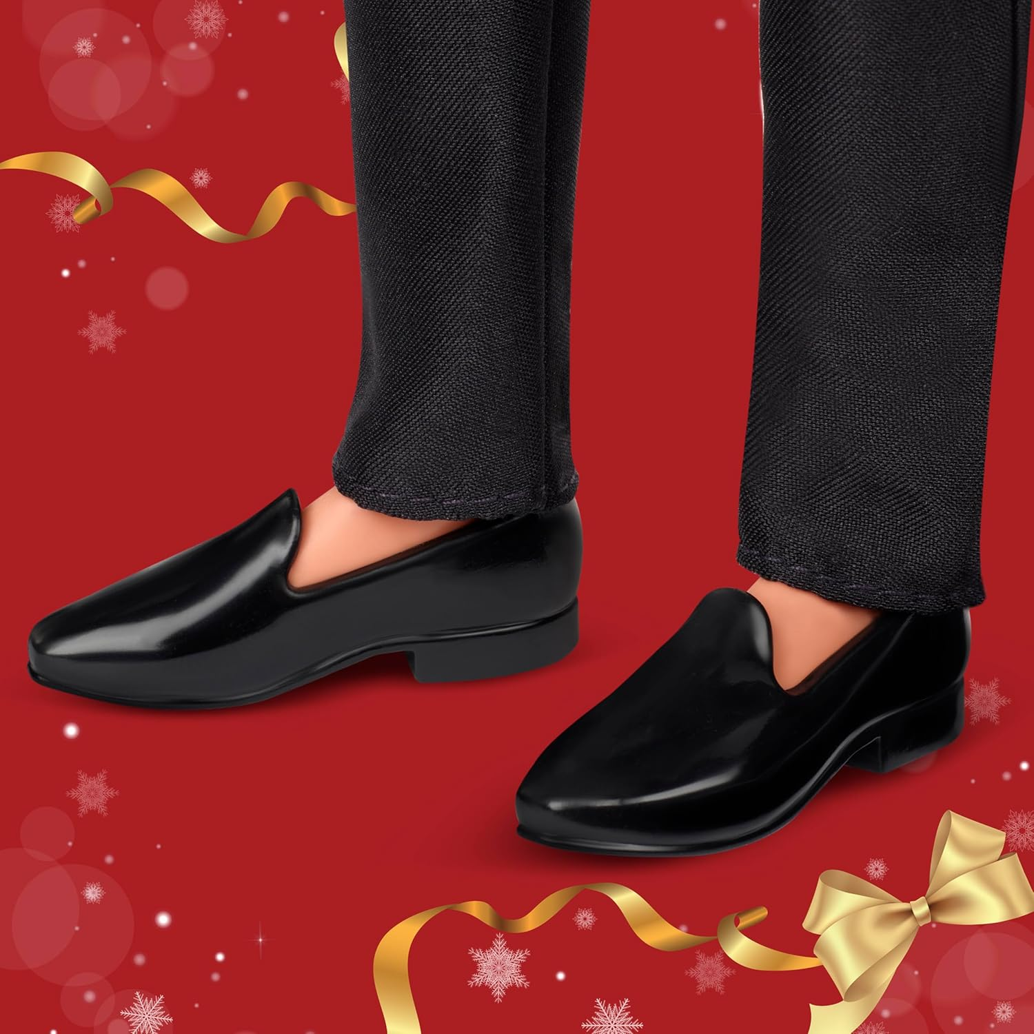 Barbie Signature 2025 Holiday Light Brown Hair Ken Collectible Fashion Doll Wearing Full Suit with Golden Jacket in Displayable Packaging & Doll Stand image number 5