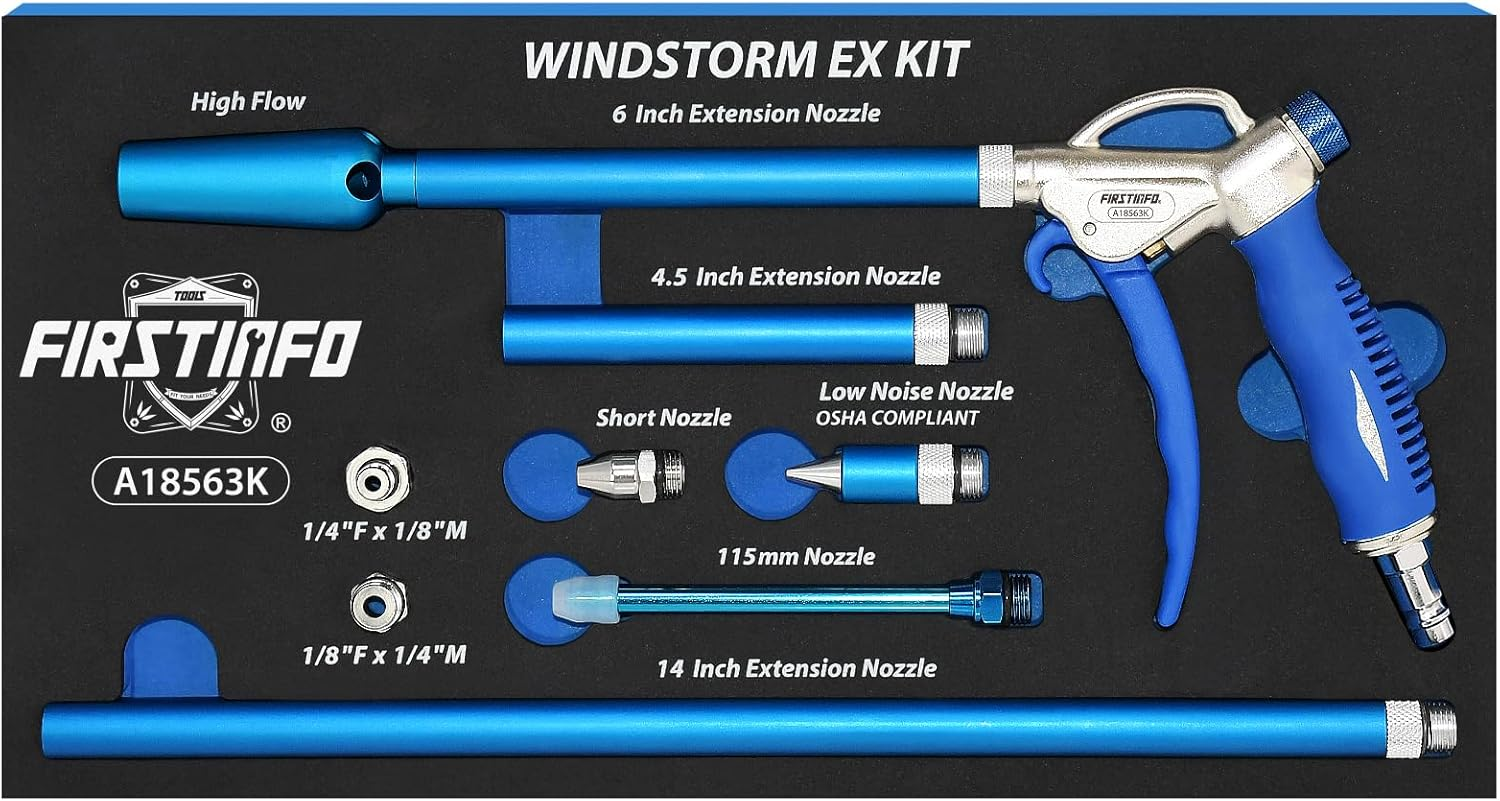 FIRSTINFO 5-Piece Mini Tip Nozzle Set for FIRSTINFO 2-Way Air Duster Blow Gun