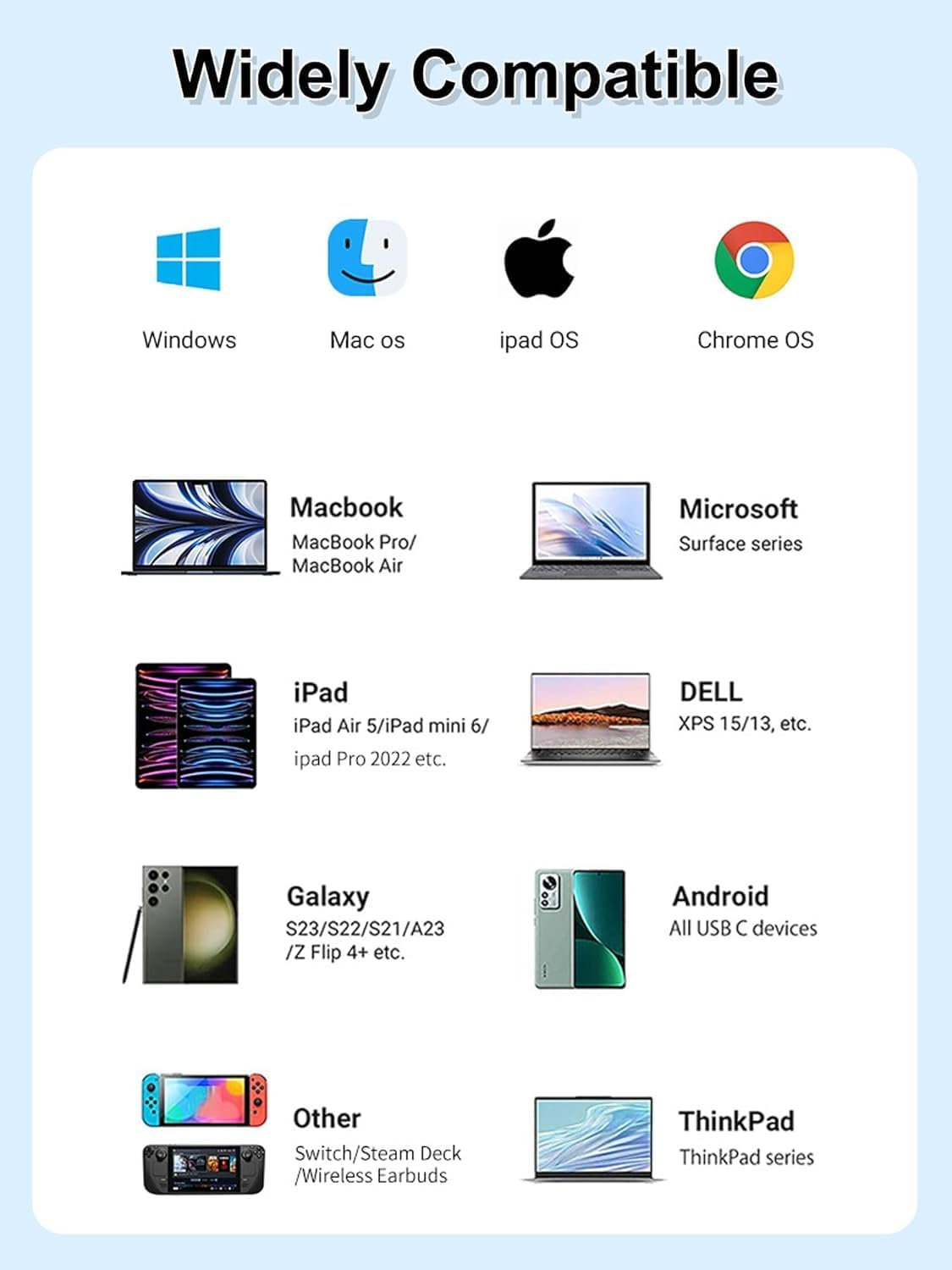 ZONEY Switch Dock for Nintendo Switch, TV Docking Station for Switch, Portable Switch TV Dock Adapter，Usb C to HDMI Adapter Compatible Nintendo Switch/Oled/Steam Deck/Macbook Pro (Black & White)