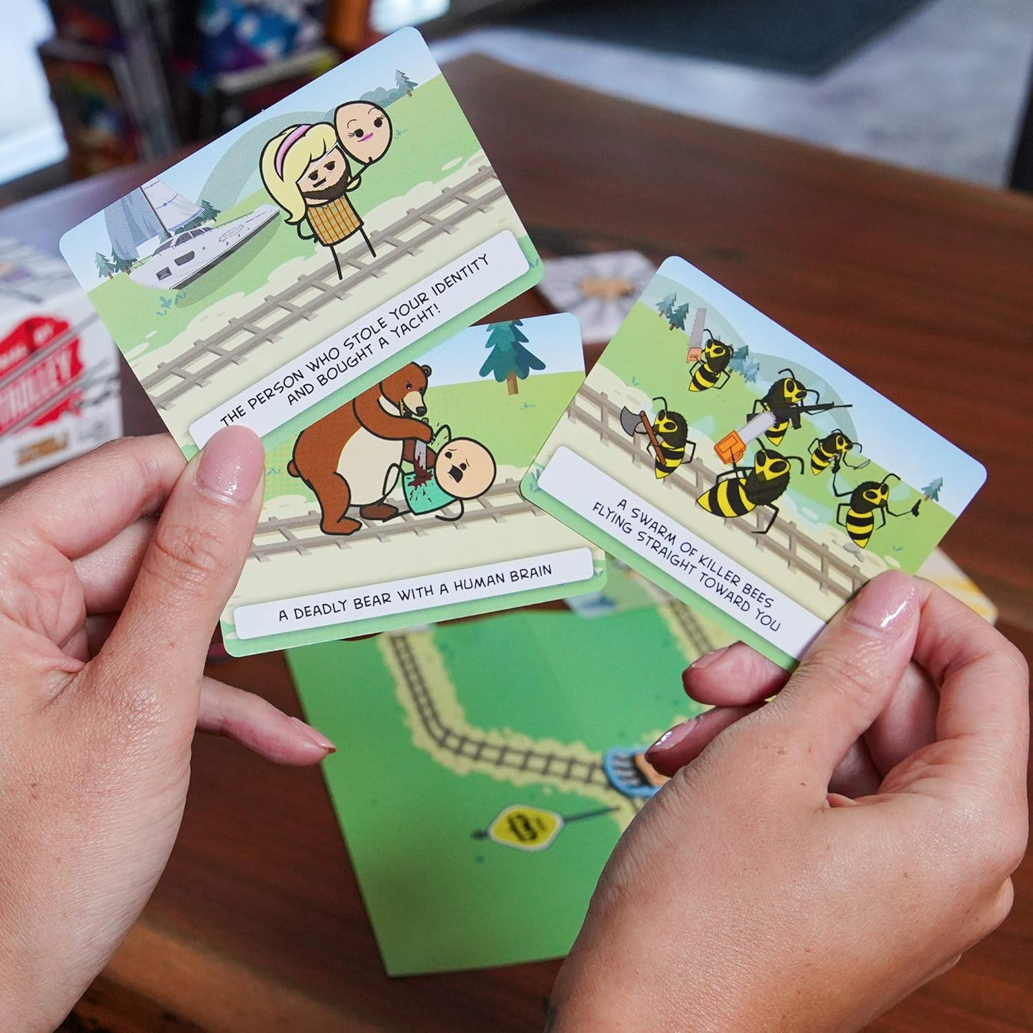 Skybound Lucky Duck Games Games Trial by Trolley Card Game, Mixed Colours image number 1