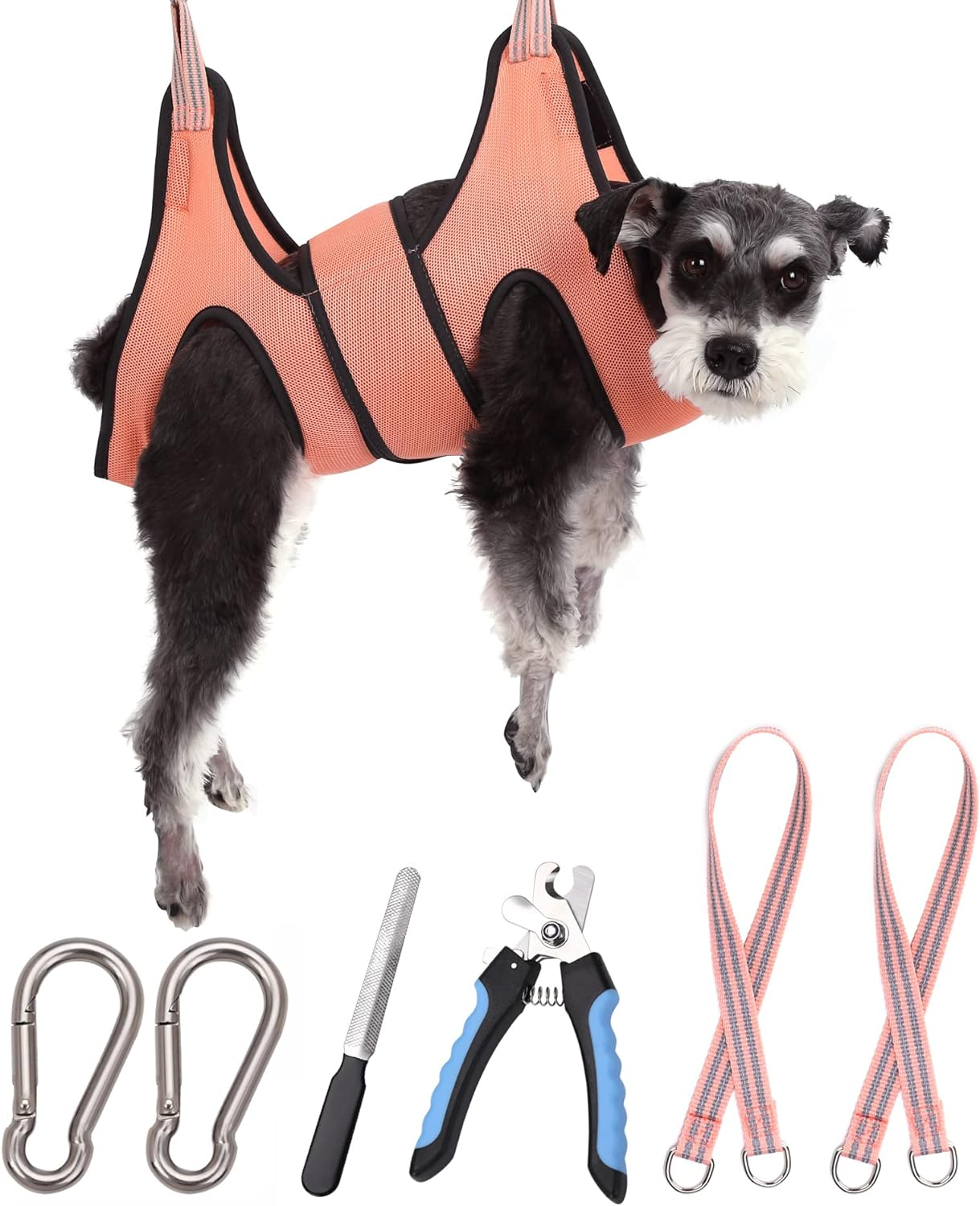 Dog Grooming Hammock, Hanging Harness for Nail Clipping, Trimming Sling Holder Helper, Restraint Bag for Claw Care - Small / 25 Lb Max image number 3