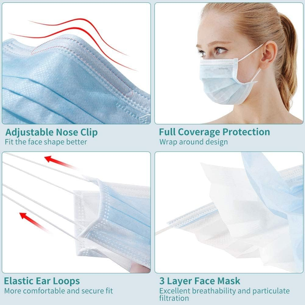 Medical Face Masks, Australian Made, Face Mask Disposable, Surgical Face Masks, ASTM, Level 3, Disposable Face Mask, 3 Ply Disposable Mask, Breathable Face Shield (50 PACK) image number 2