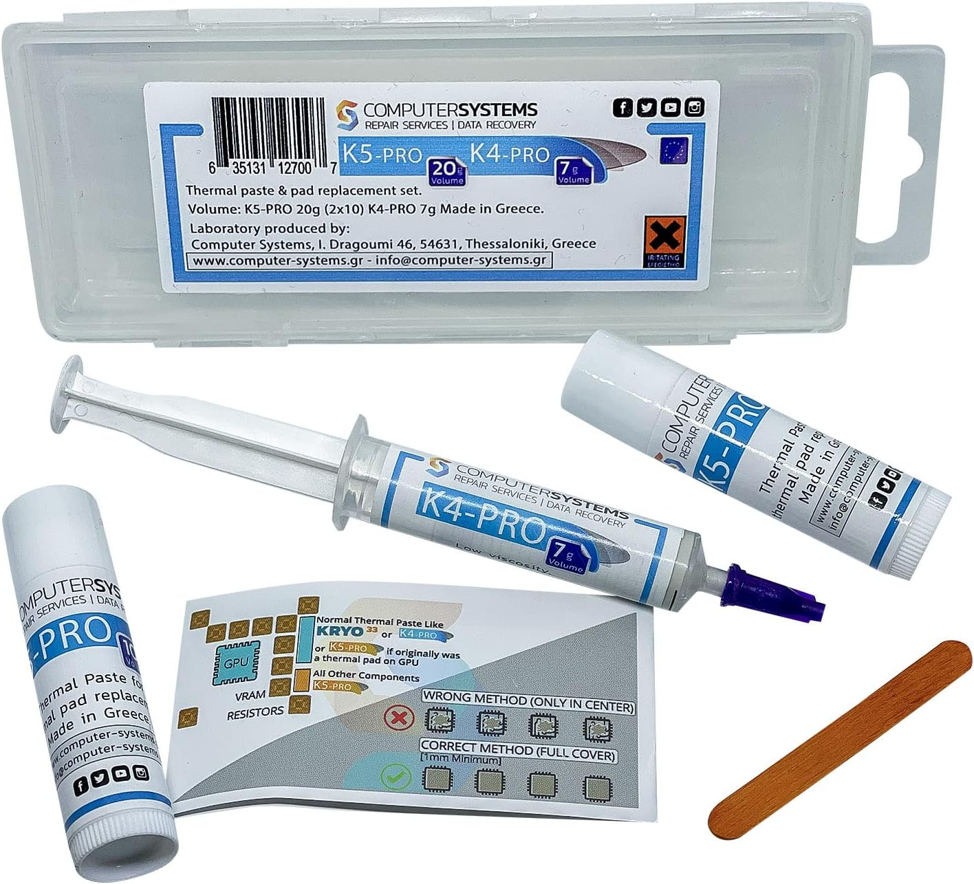 K5 PRO 20G & K4 PRO 7G Thermal Paste and Thermal Putty Pad Replacement Set Compatible with Apple Imac, Asus ROG, Acer Nitro, MSI Laptops, RTX 3080, 2080TI, 3090, PS4, Nintendo Switch, Xbox image number 5
