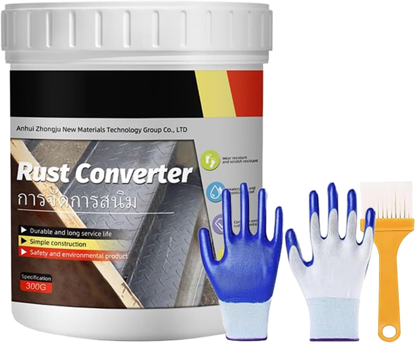 Rust Converter Paint - 300G Rust Inhibitor for Metal | Protective Primer Dissolver Long-Lasting Coating for Automotive Truck Boat Trailer Chassis Bolts Grills Vehicles