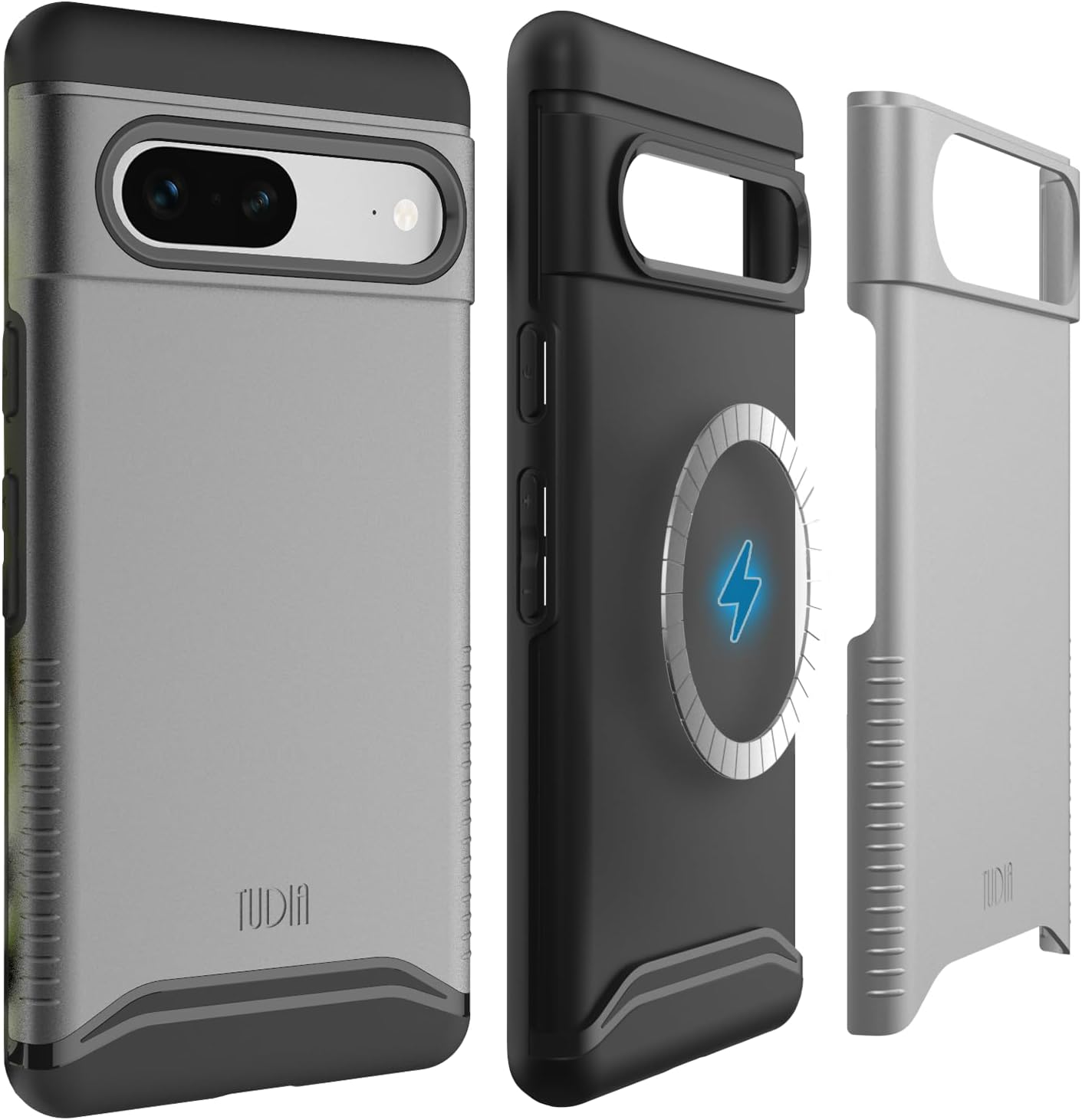 TUDIA Dualshield Designed for Google Pixel 7 Case, [Merge] Shockproof Dual Layer Military Grade Slim Heavy Duty Protection for Pixel 7 Phone Case Cover - Matte Black