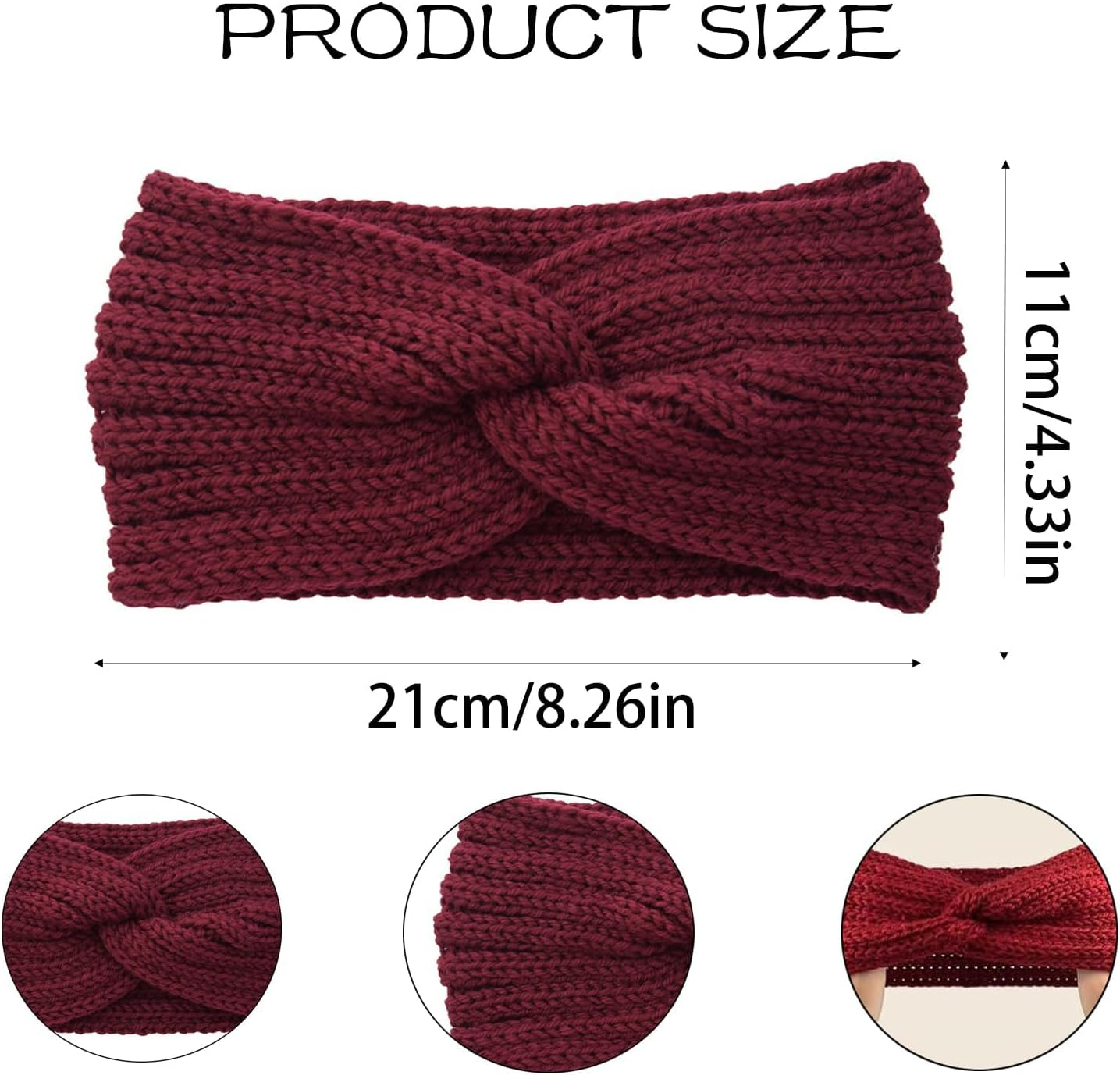 Women'S Headbands, Pack of 4 Hair Bands, Women'S Winter Headband, Girls Winter, Hair Band Headband, Elastic, Autumn and Winter Versatile Headband Women image number 1