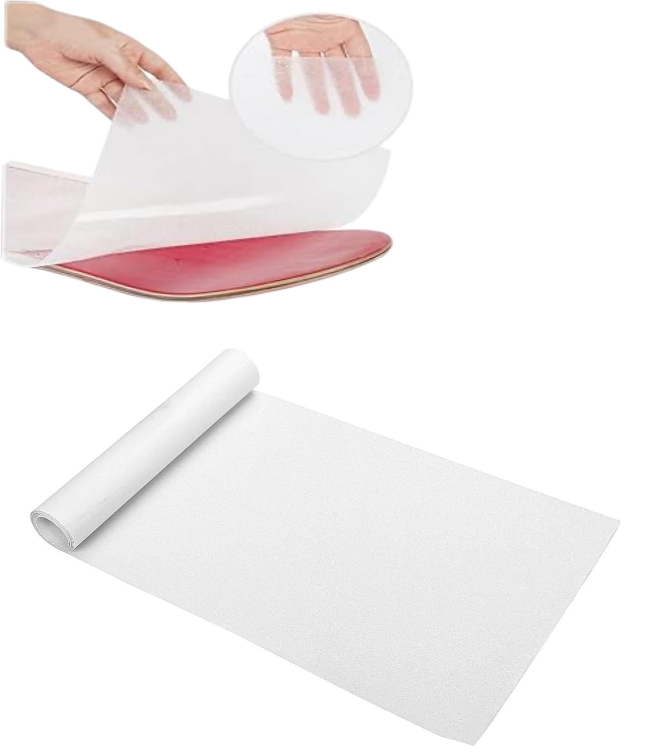 Clear Grip Tape for Skateboards,Transparent Skateboard Oiliness Sandpaper Accessory for Skating Board Longboarding,Clear Skateboard Grip Tape image number 6