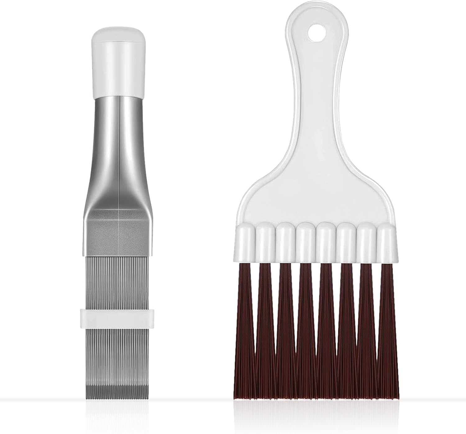 Lamellar Comb, Pack of 2 Slat Comb Dryer, Condenser Comb Dryer, Condenser Stainless Steel Radiator, Dryer Cleaning Brush, for Cleaning Air Conditioners, Refrigerators, Evaporators image number 4