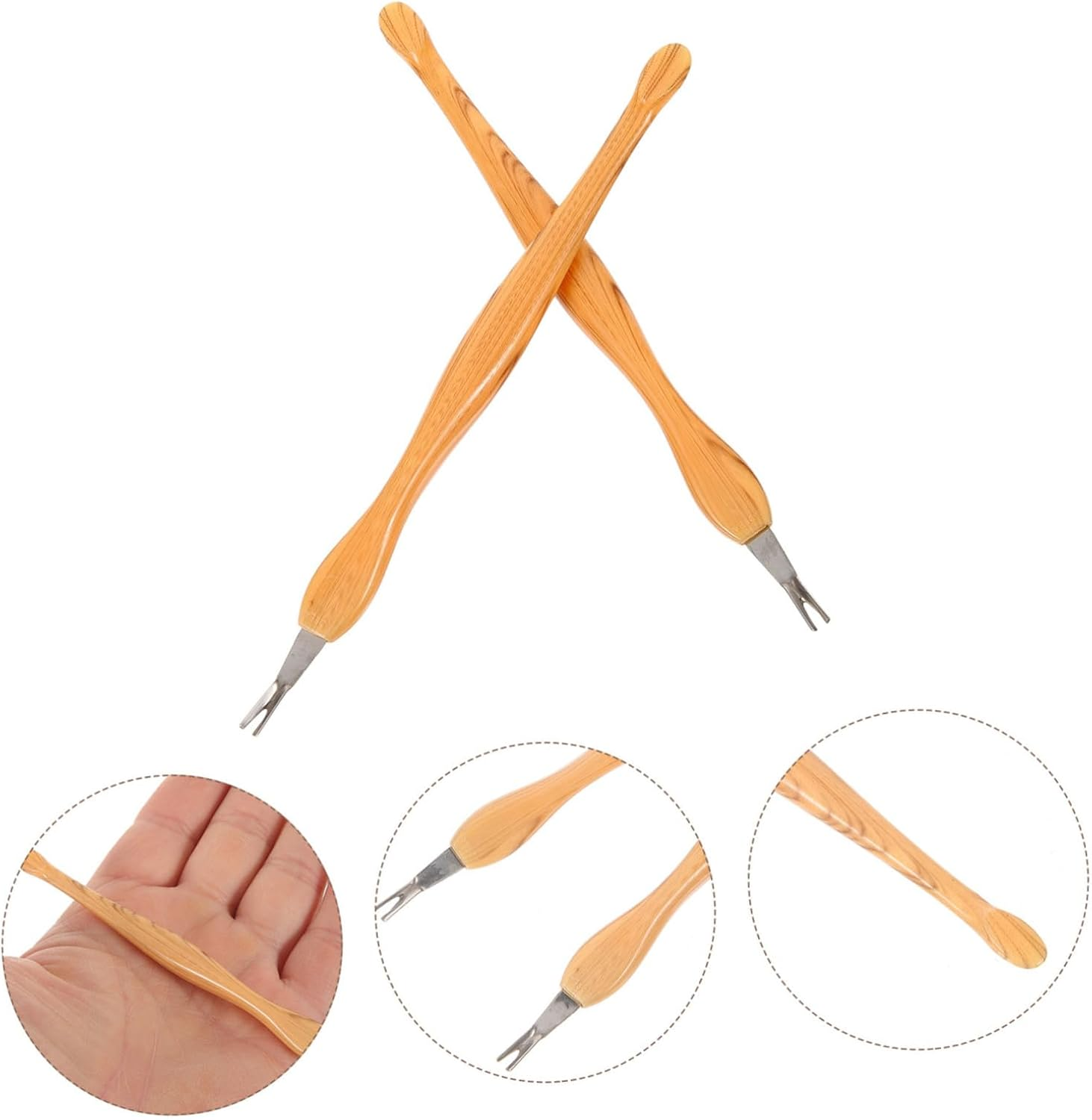 SHERCHPRY 10Pcs Stainless Steel Cuticle Pusher Tool Nail Art Pushers Manicure Cuticle Remover for Women image number 4