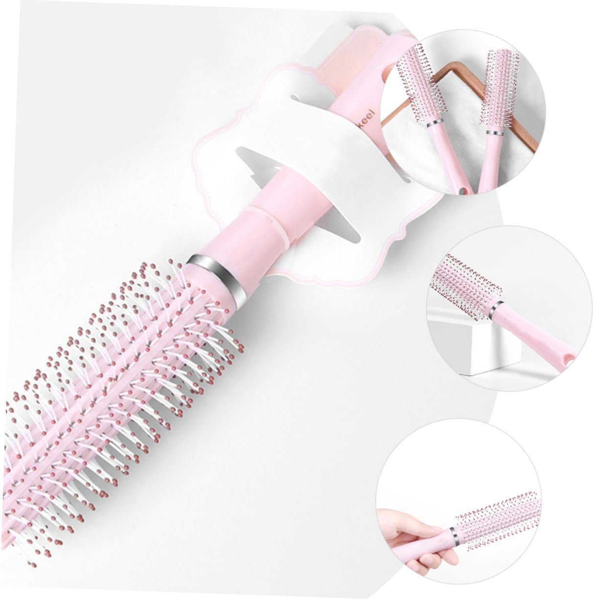 Beaupretty round Styling Brush for Blow Drying with Gentle Scalp Friendly Mini Teeth Curling and Lifting Hair Roller for Women Compact Travel Hairbrush for Fast Hair Setting and Detangling image number 6