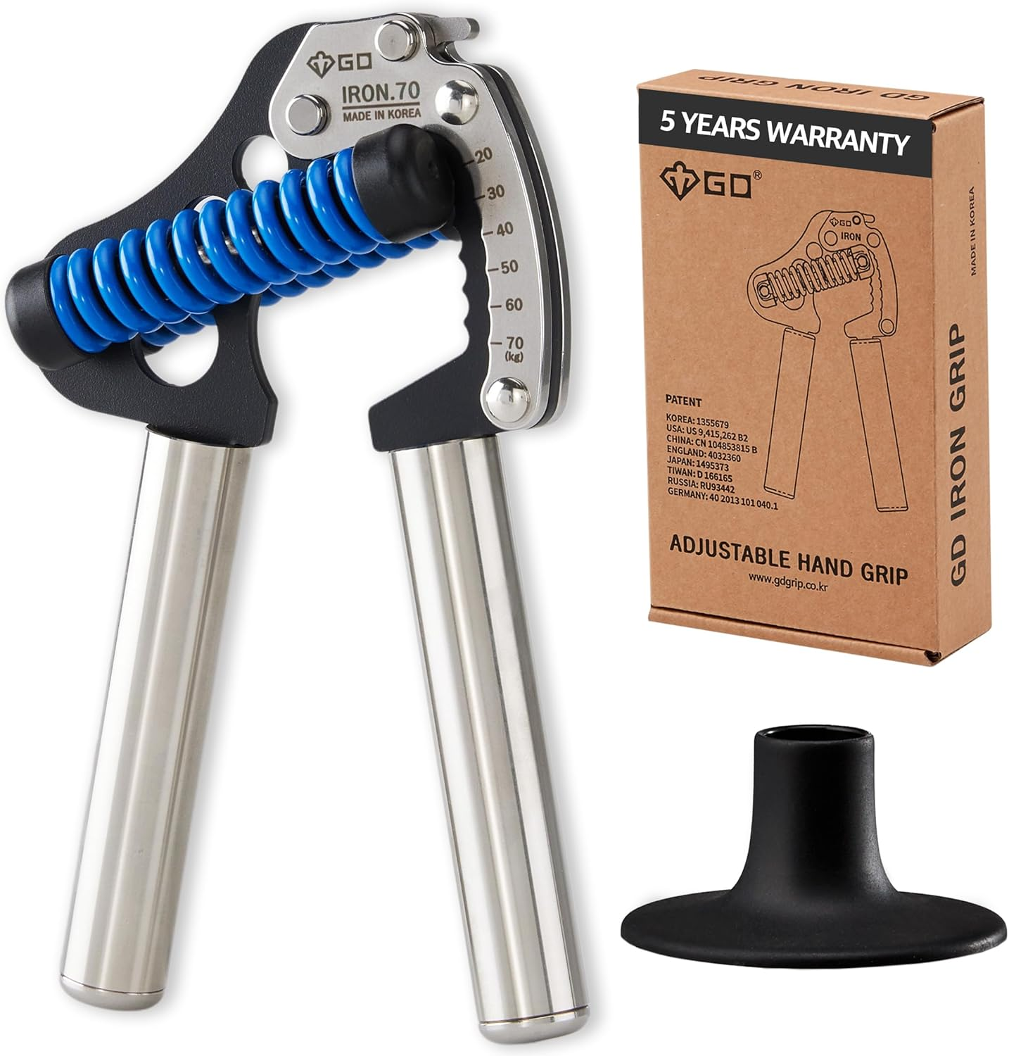 GD Iron Grip 70 Hand Grip Strengthener (Adjustable Hand Grip) Wrist and Forearm Strength Trainer Hand Strengthner image number 6