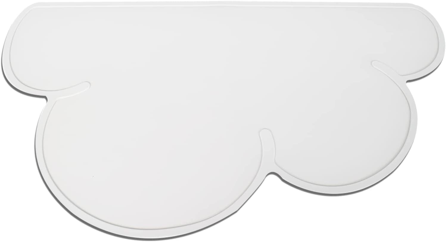 Colexy Silicone Feeding Bowl Mat, Non-Slip Waterproof Pet Placemat, Bowl Mat, Dogs, Cats, Feeding Mats, 48 X 26 Cm, Grey (Clouds) image number 5