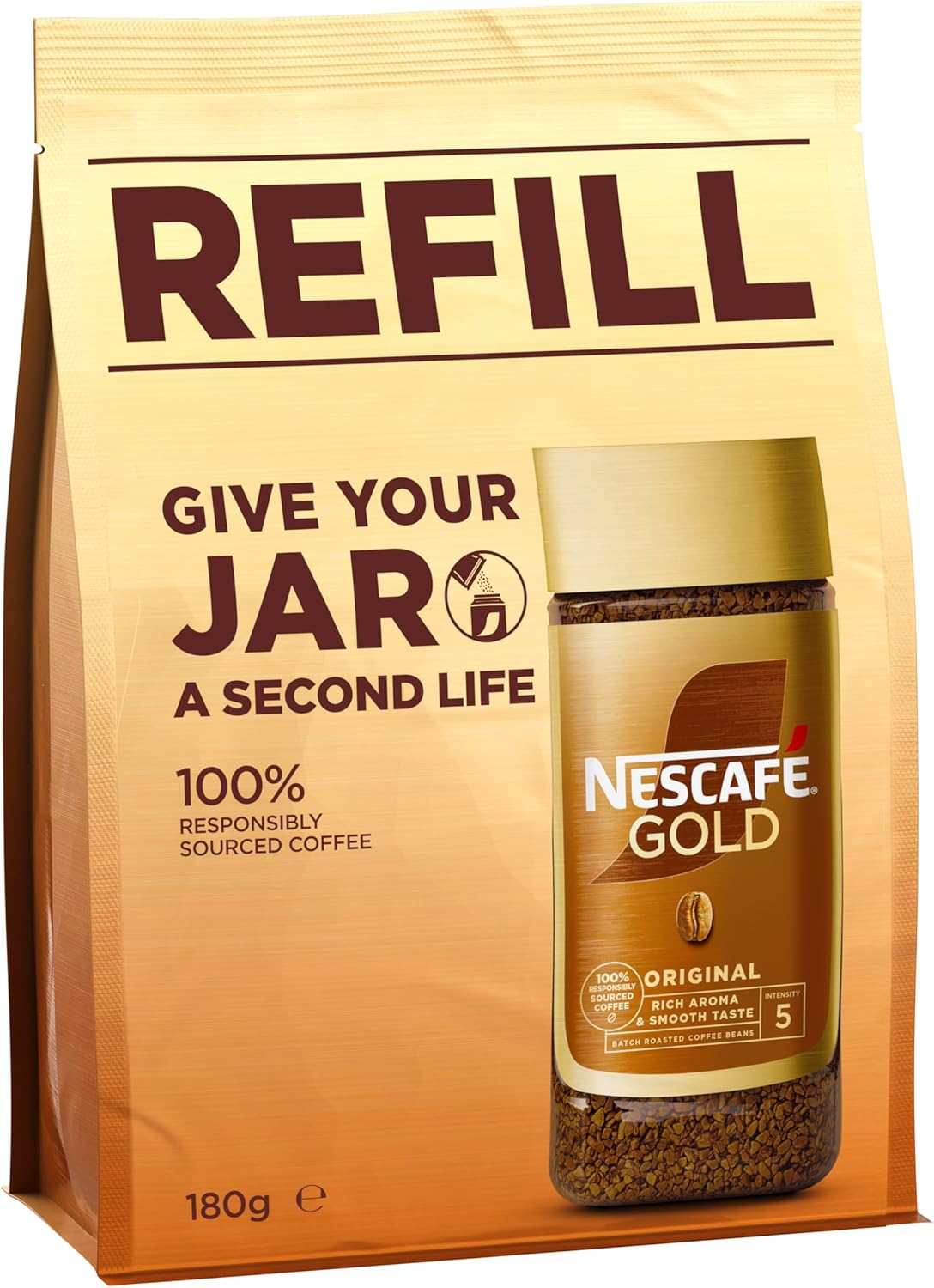 NESCAF&Eacute; Gold Instant Coffee Refill Pouch 180G