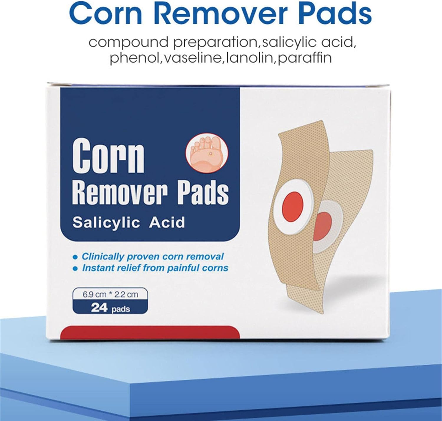 Callus Pads | Corn Removers for Toe | Adhesive Corn Protectors, Relief from Calluses, Corns, Blisters, Heel Frictions Wynott image number 2