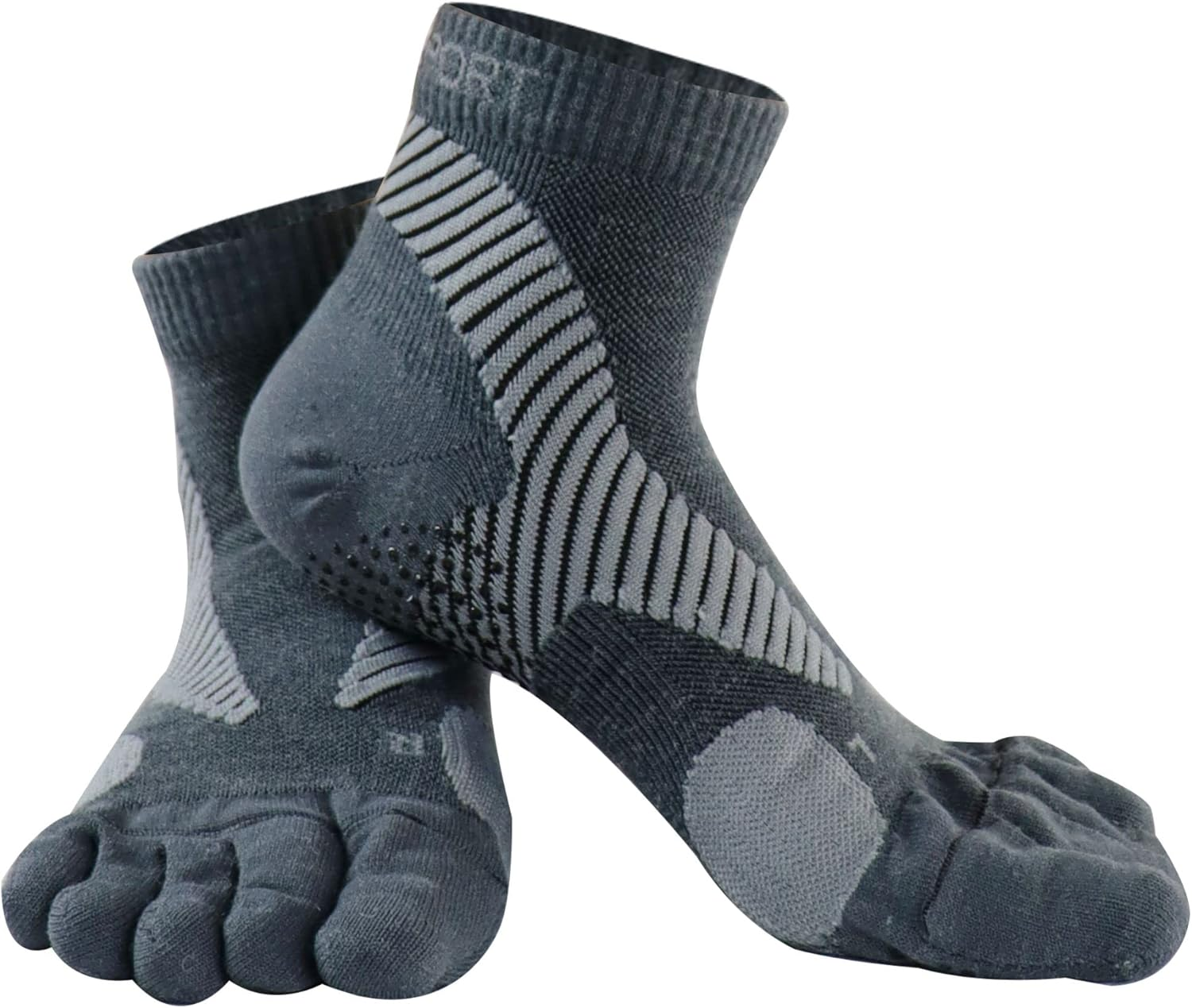 M Magic Sport Merino Wool Blend Non-Slip above Ankle Toe Socks, Five Finger, Men and Women, Running, Hiking, Cycling, Camping image number 7