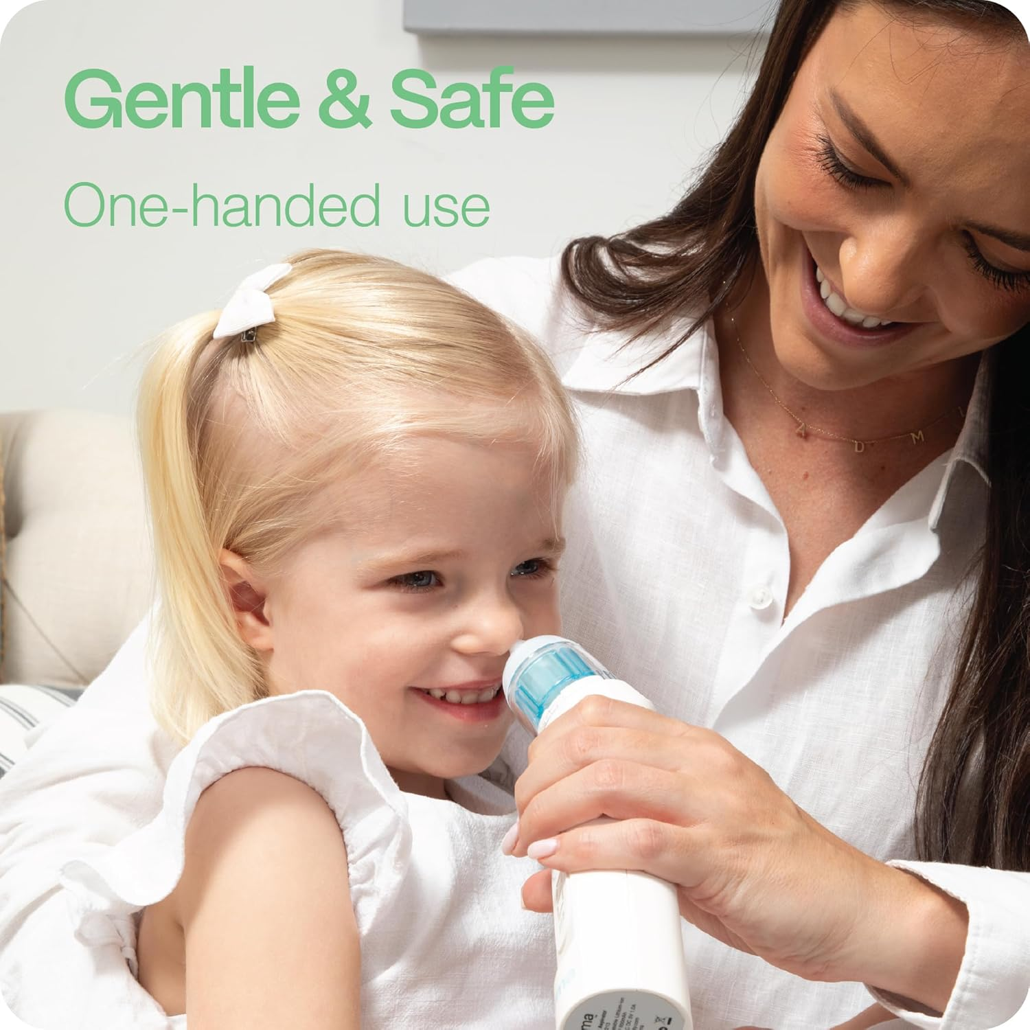 Perma Electric Nasal Aspirator, Strong Adjustable Suction with 5 Levels, Soft Silicone Tips for Newborns and Toddlers, Quiet Rechargeable Design, 130-Minute Runtime, Easy Clean, Includes Multiple Tips and Case